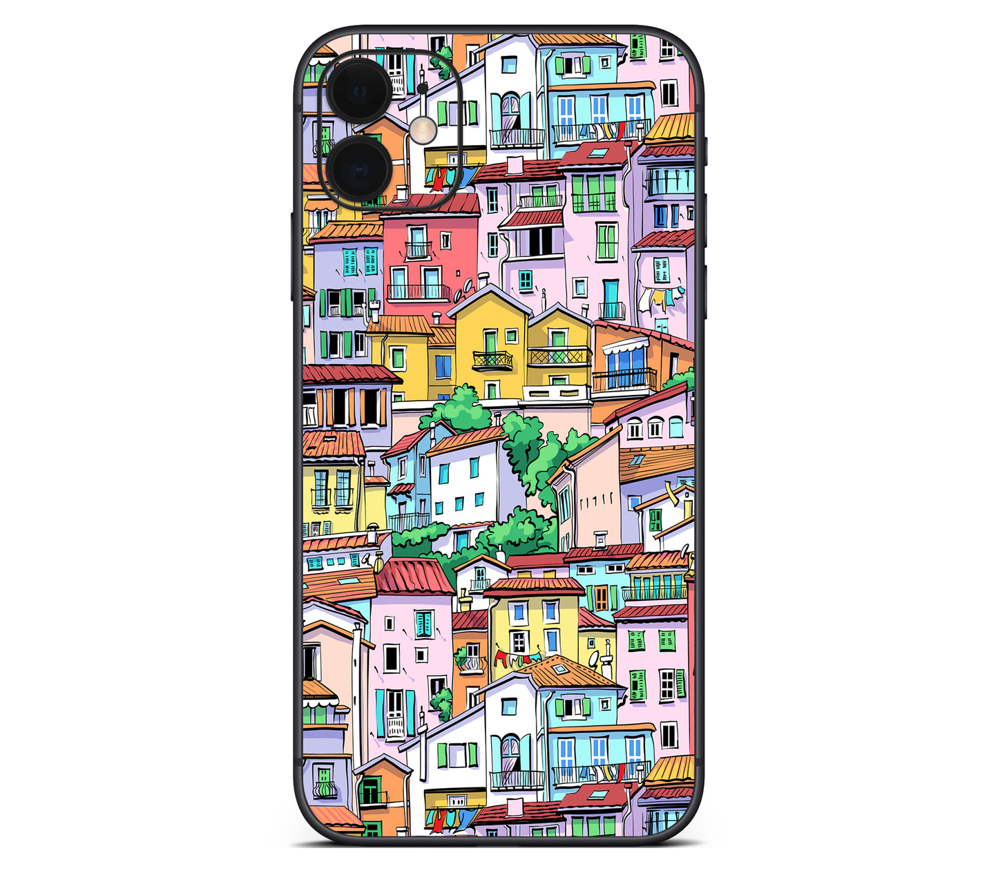 iPhone 11 skin, Menton Mosaic, back skin without logo cutout