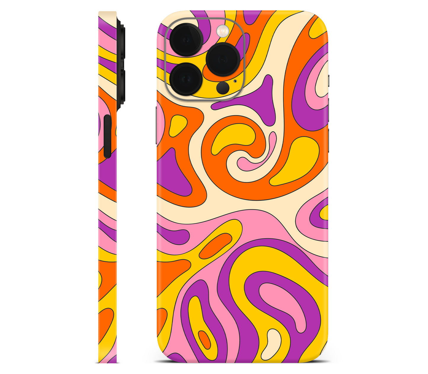 iPhone 13 Pro Max skin, Psycho Vortex, full wrap without logo cutout
