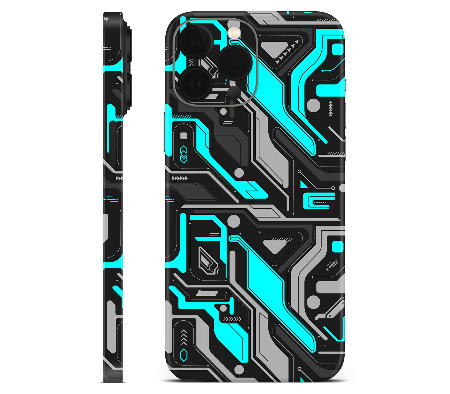 iPhone 13 Pro skin, Code Rot (Glitch), full wrap without logo cutout