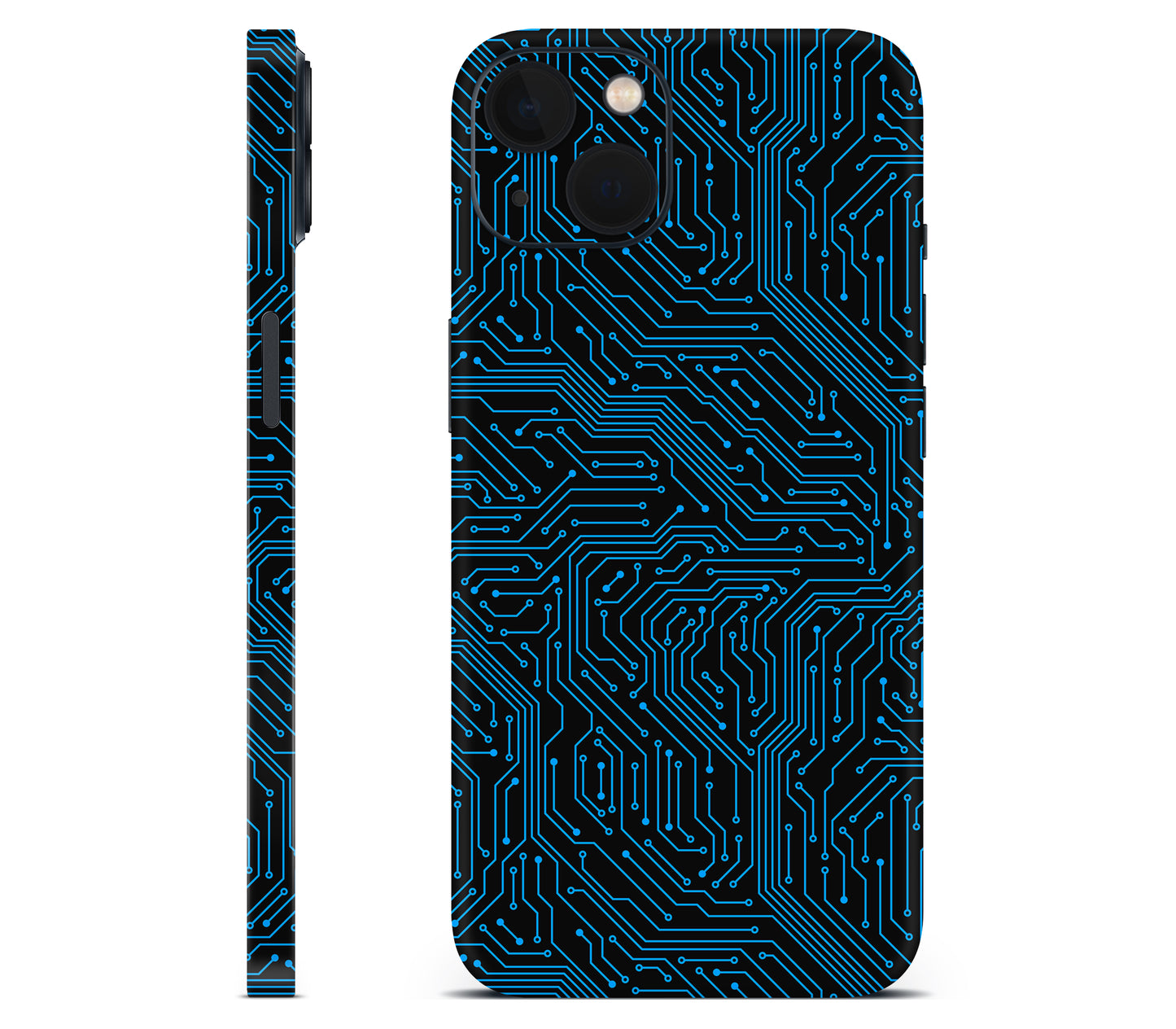 iPhone 13 skin, Eternal Blue, full wrap without logo cutout