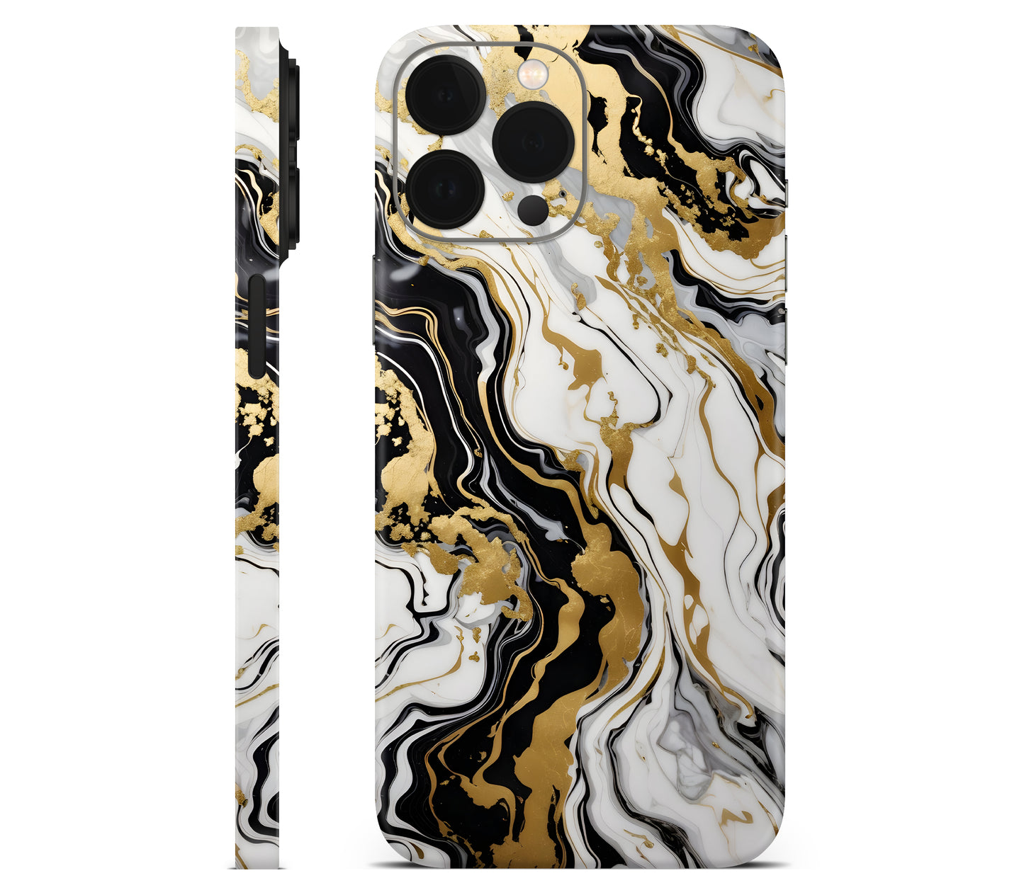 iPhone 14 Pro Max skin, Gold Flare, full wrap without logo cutout