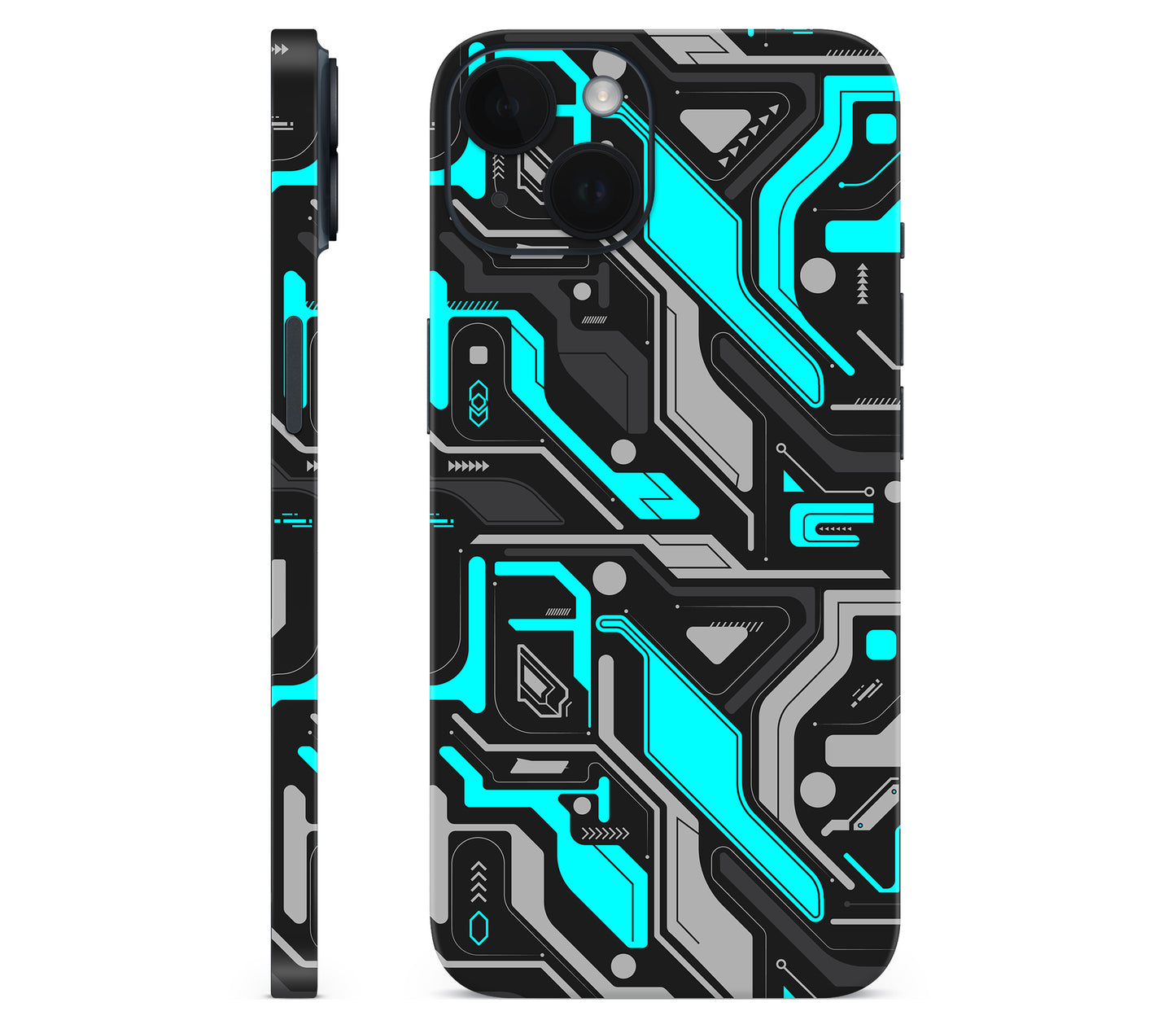 iPhone 14 skin, Code Rot (Glitch), full wrap without logo cutout