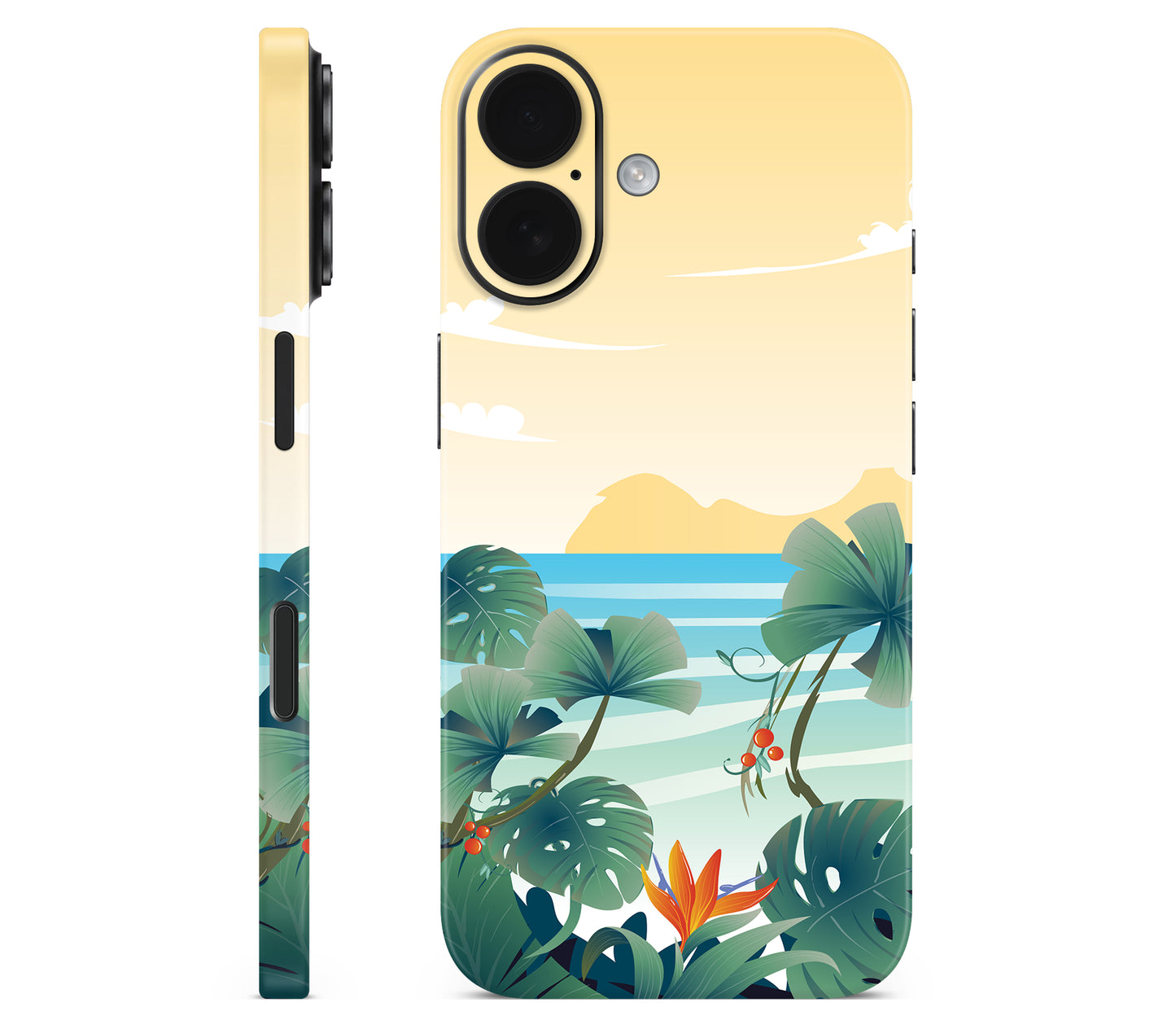iPhone 16 Plus skin, Sizzle Bay, full wrap without logo cutout