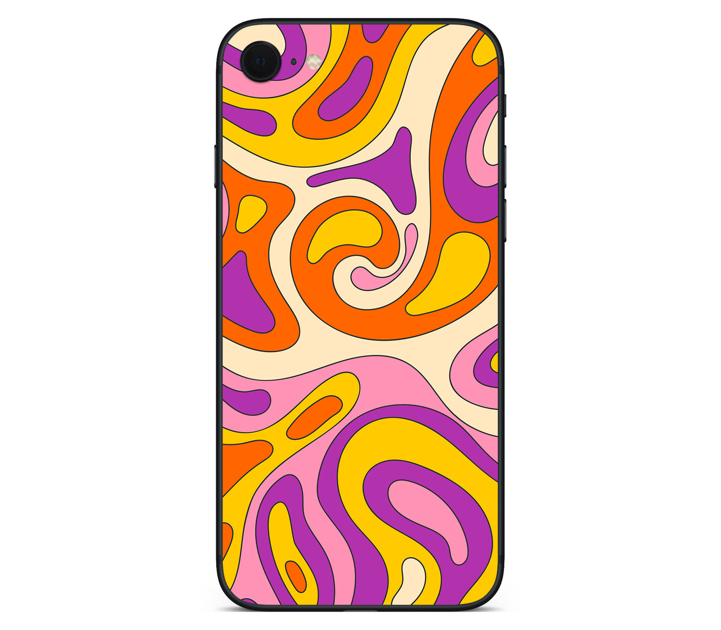 iPhone SE 2020 Gen2 skin, Psycho Vortex, back skin without logo cutout