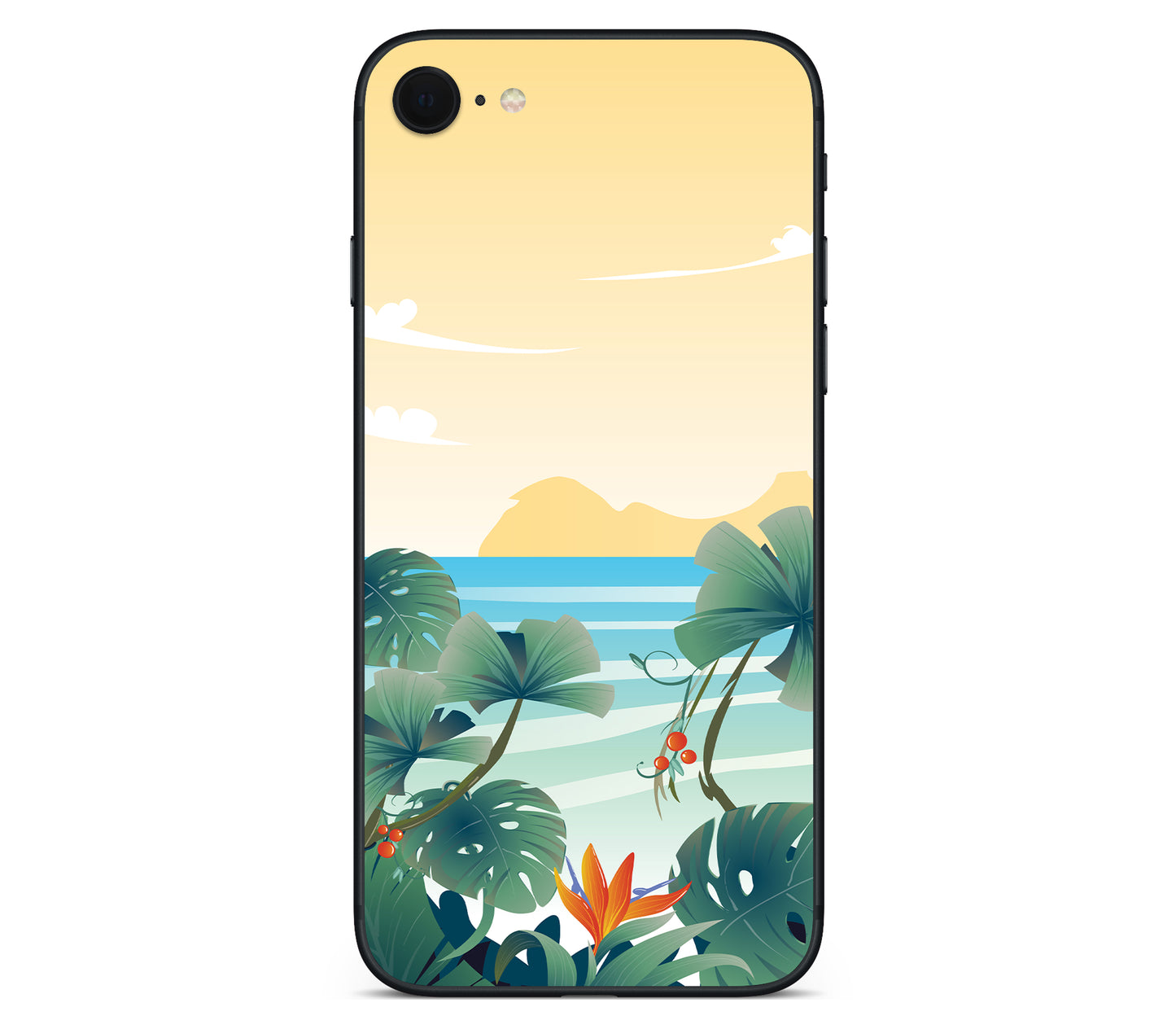 iPhone SE 2020 Gen2 skin, Sizzle Bay, back skin without logo cutout