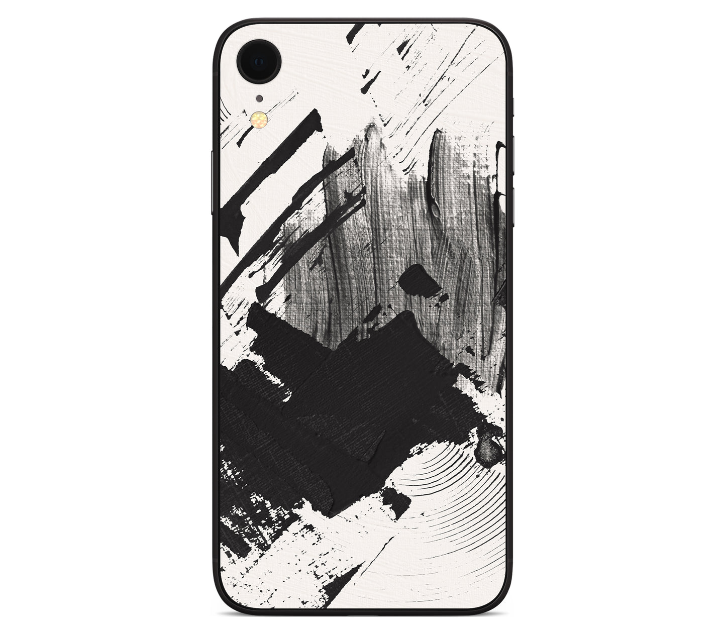 iPhone XR skin, Black Noir, back skin without logo cutout