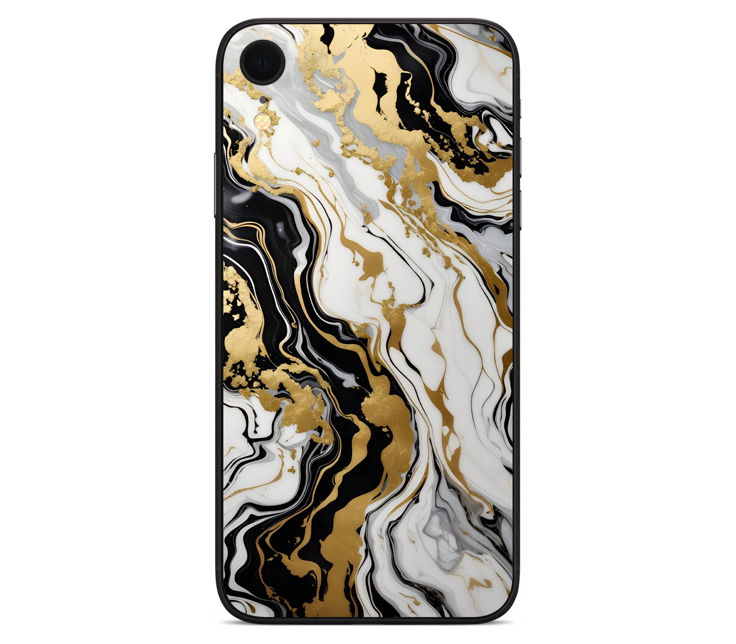 iPhone XR skin, Gold Flare, back skin without logo cutout