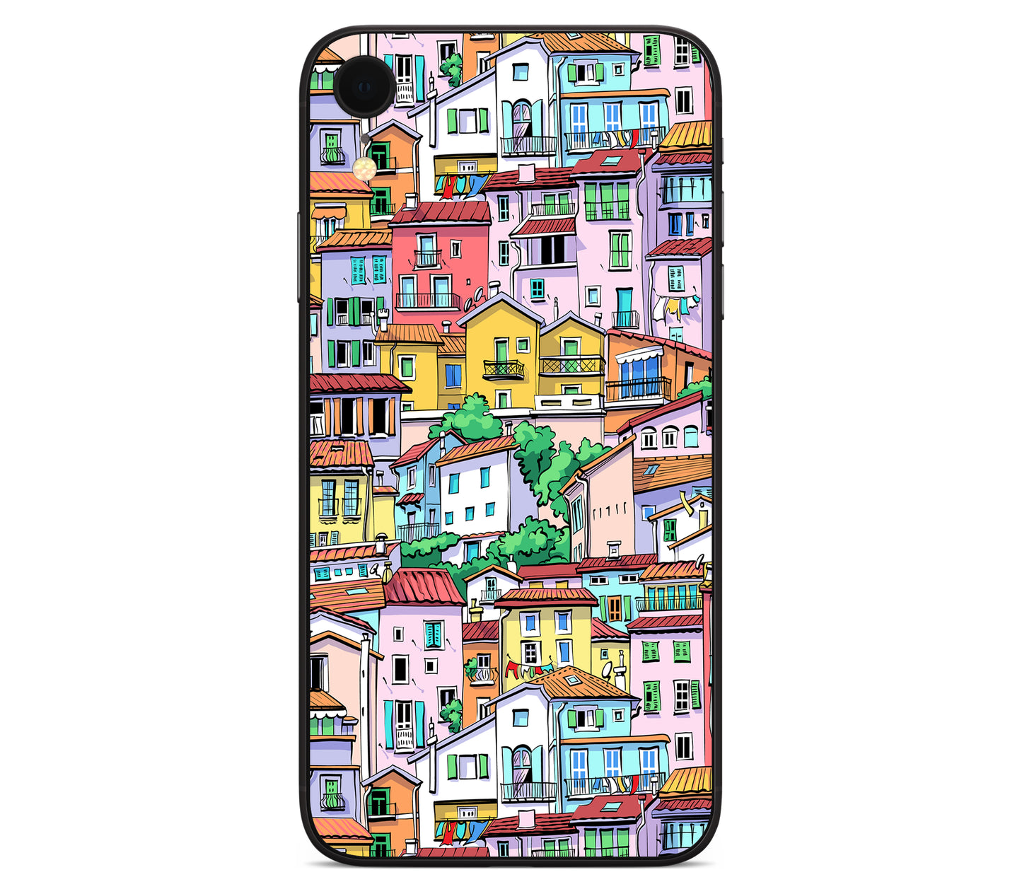 iPhone XR skin, Menton Mosaic, back skin without logo cutout