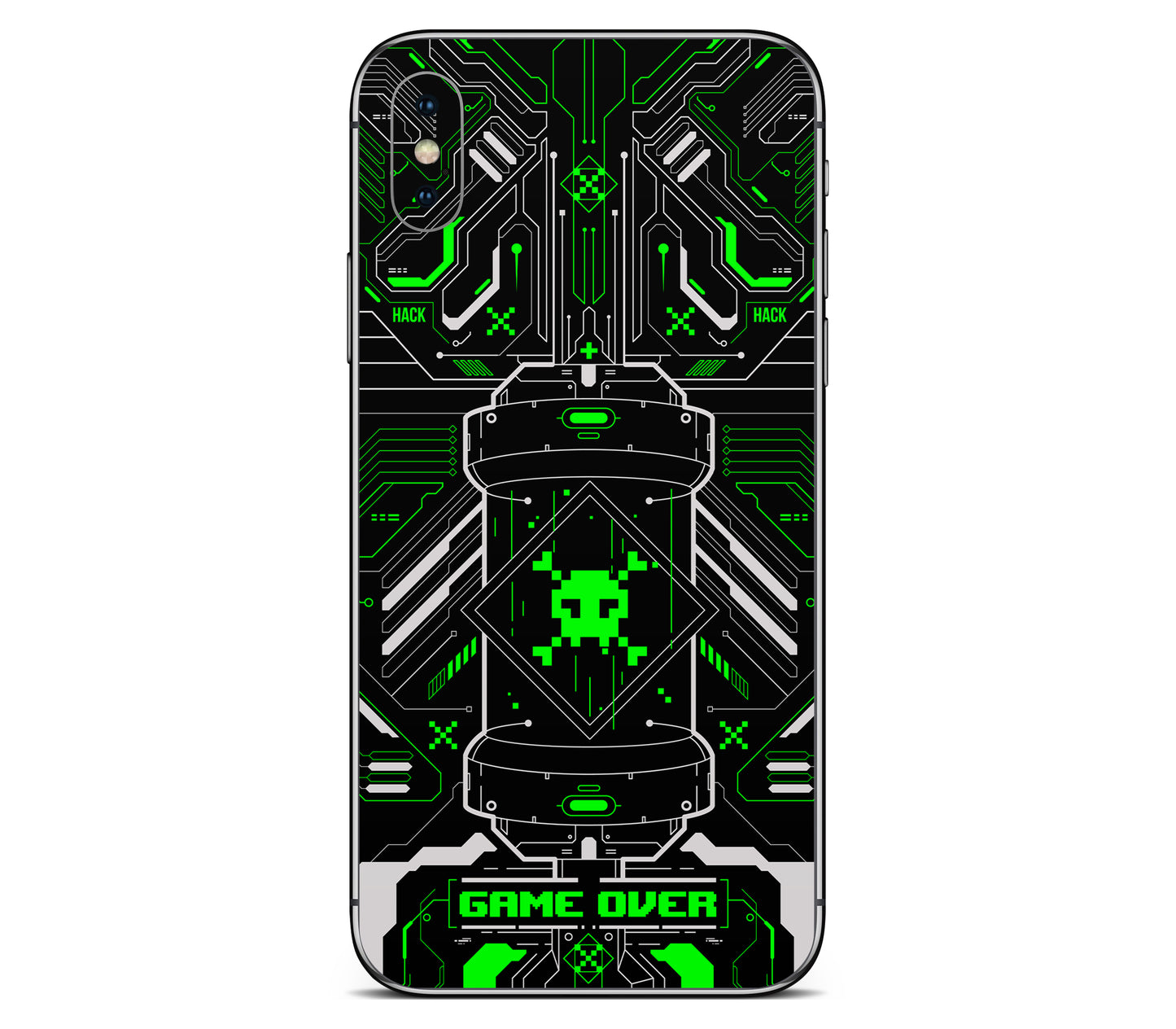 iPhone XS Max skin, Fatal Error (Acid), back skin