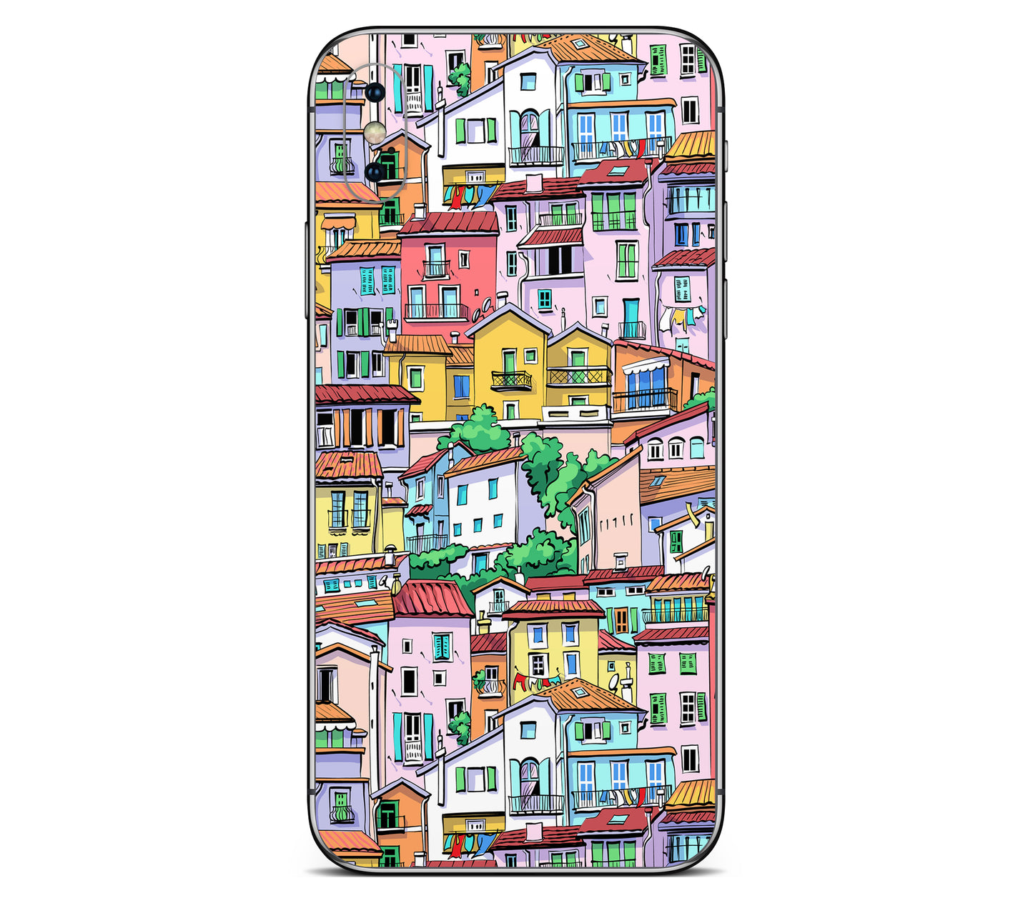 iPhone XS Max skin, Menton Mosaic, back skin without logo cutout