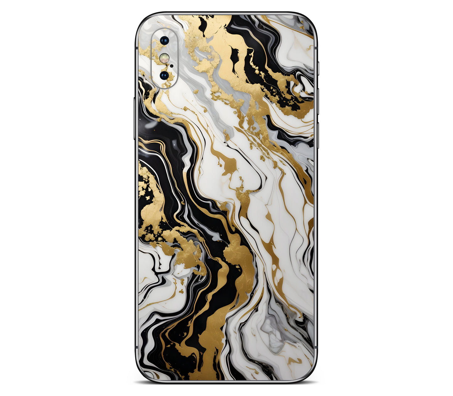 iPhone XS skin, Gold Flare, back skin without logo cutout
