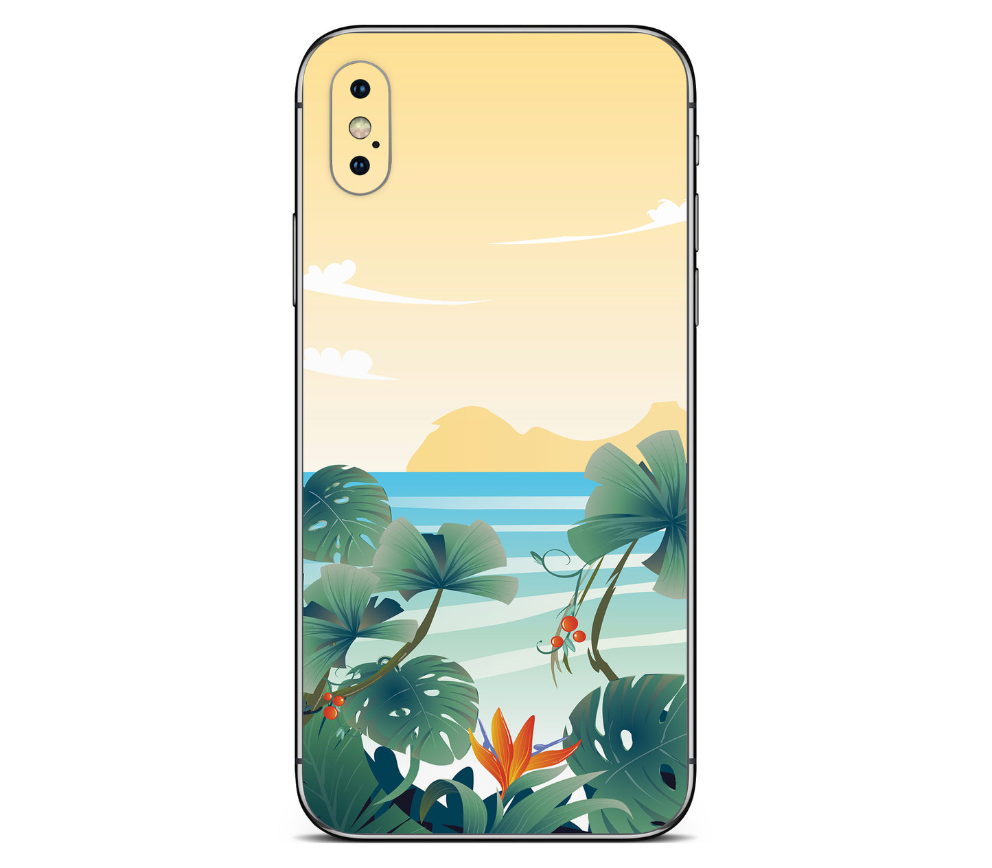 iPhone XS skin, Sizzle Bay, back skin without logo cutout