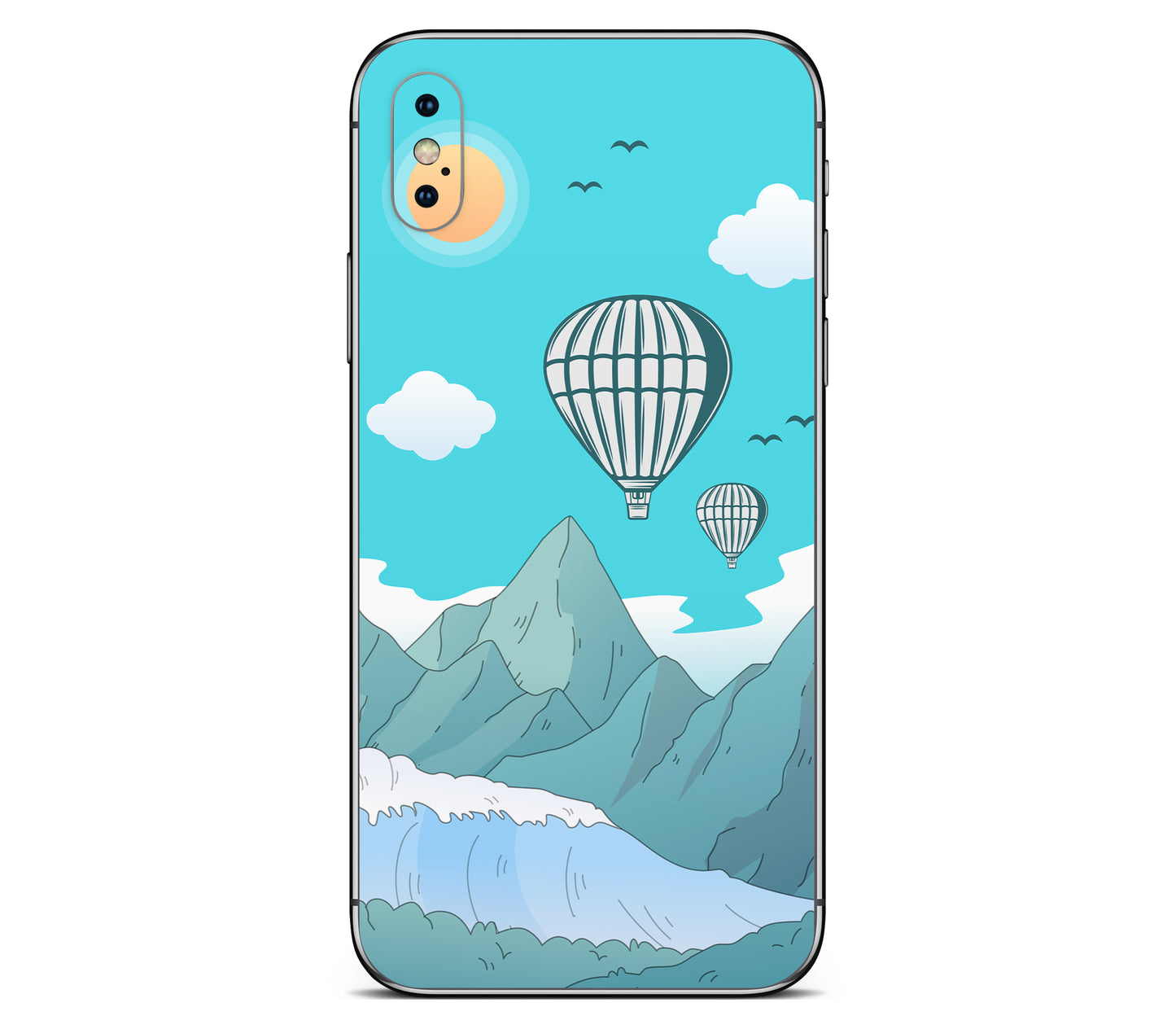 iPhone X skin, Altitude Error, back skin without logo cutout