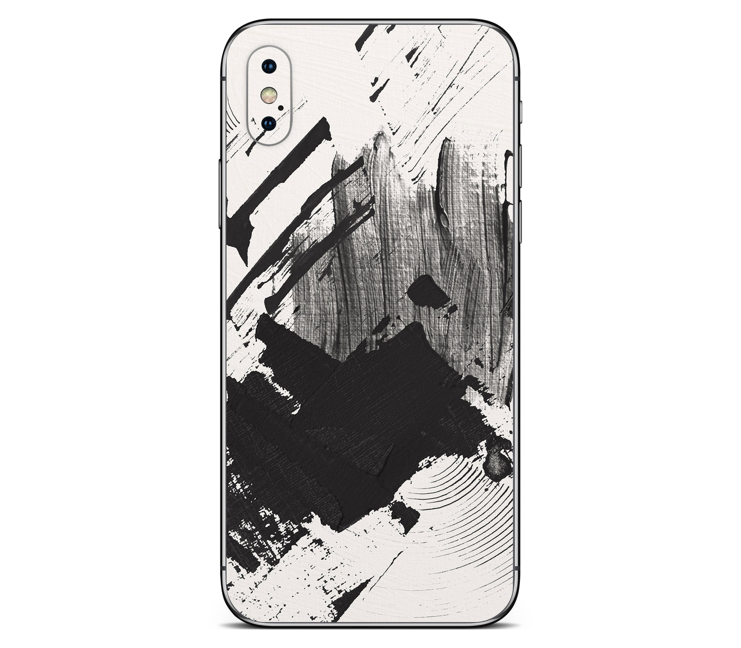 iPhone X skin, Black Noir, back skin without logo cutout