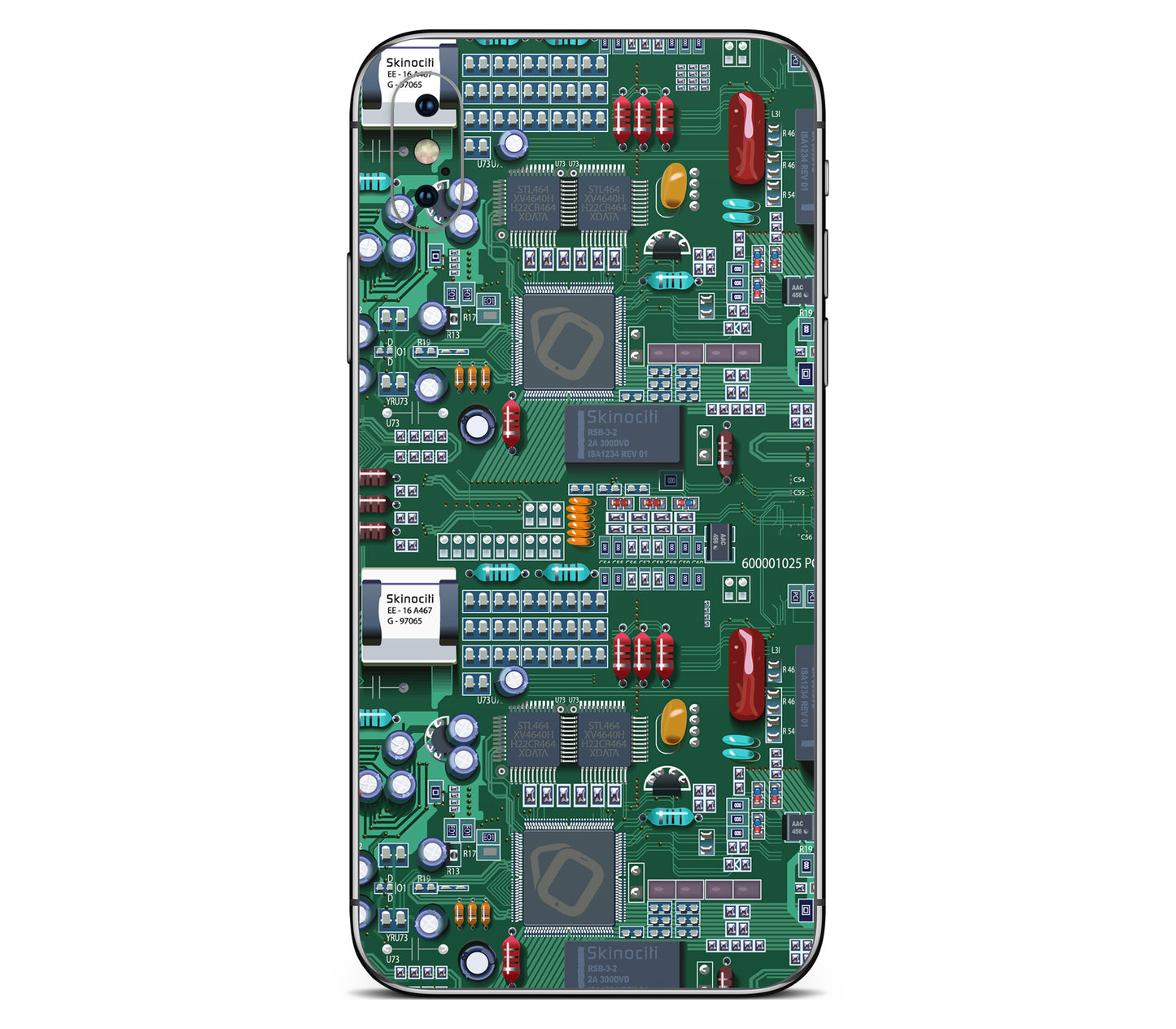 iPhone X skin, Terminal, back skin without logo cutout