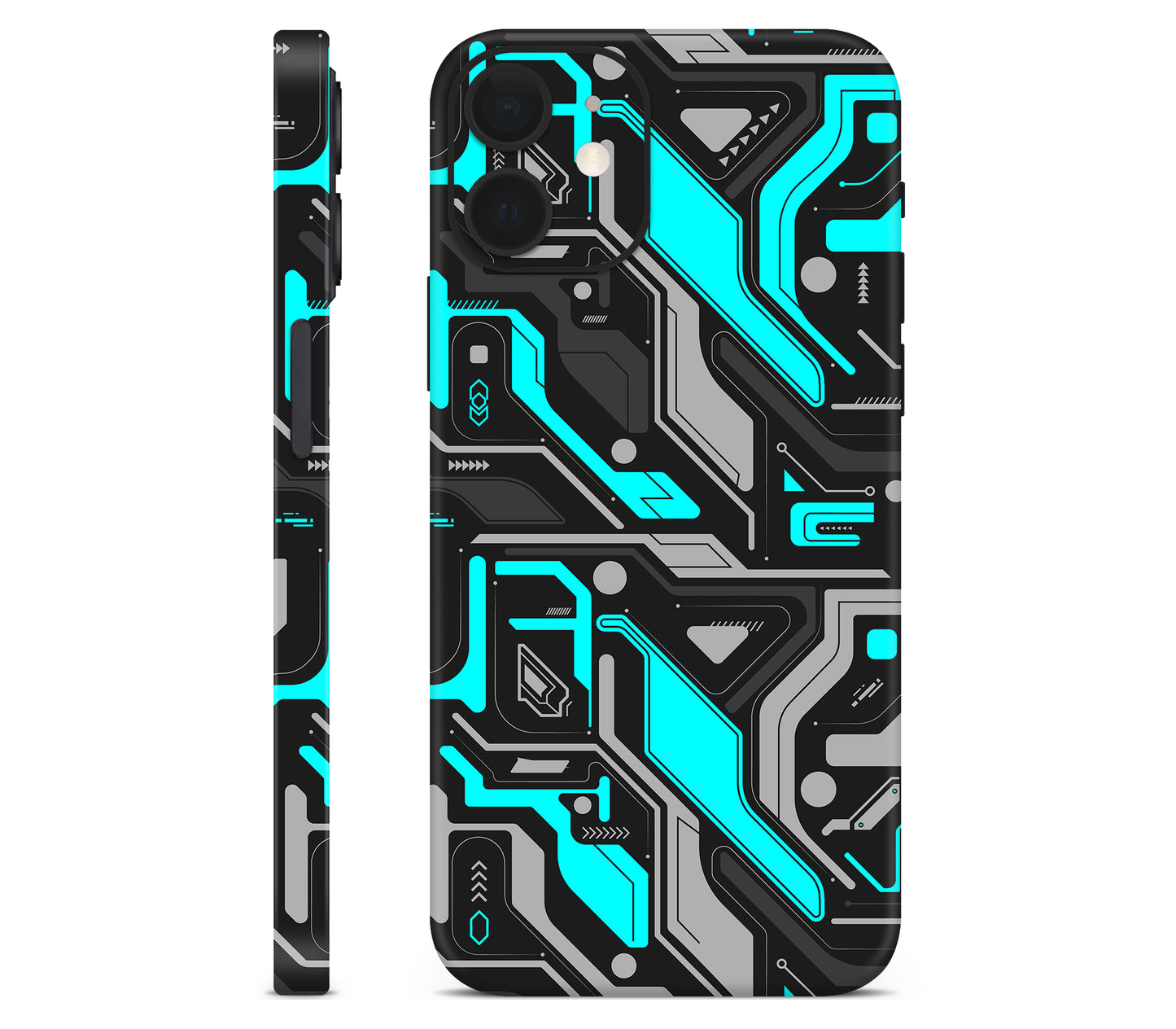 iPhone 12 Mini skin, Code Rot (Glitch), full wrap without logo cutout