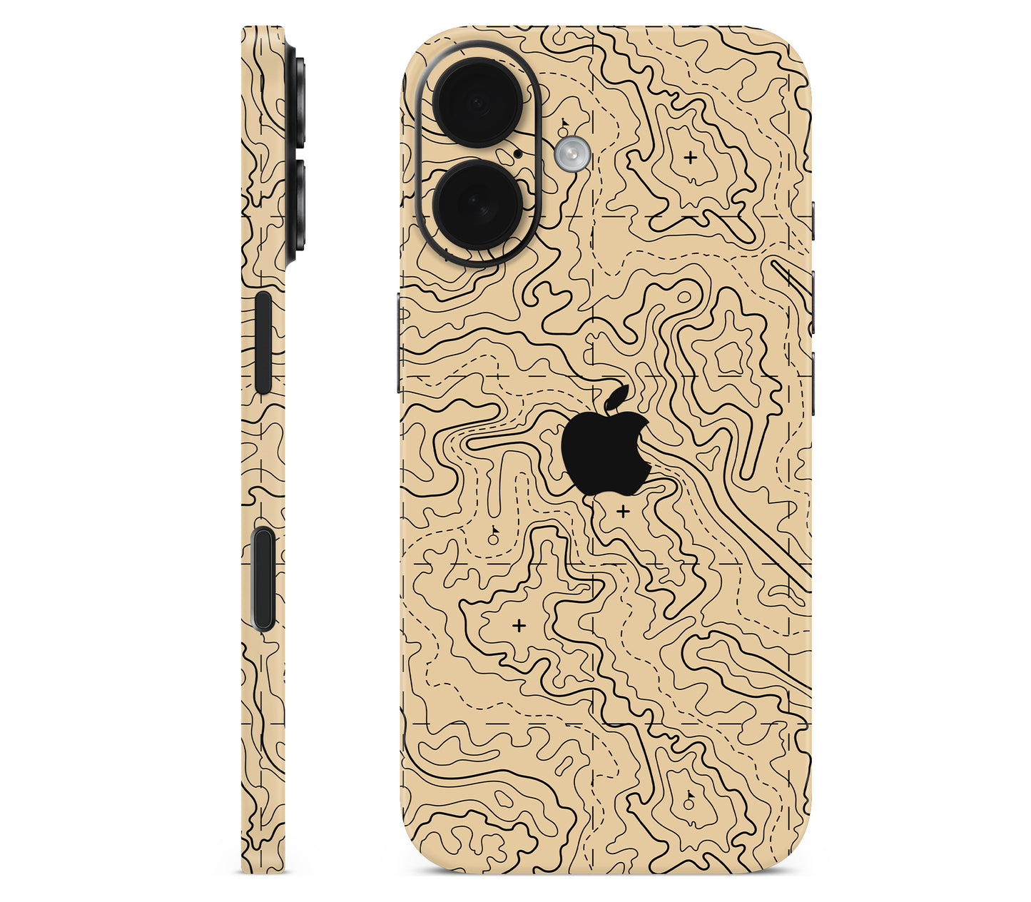 iPhone 16 Plus skin, Lockdown (Sandline), full wrap with logo cutout