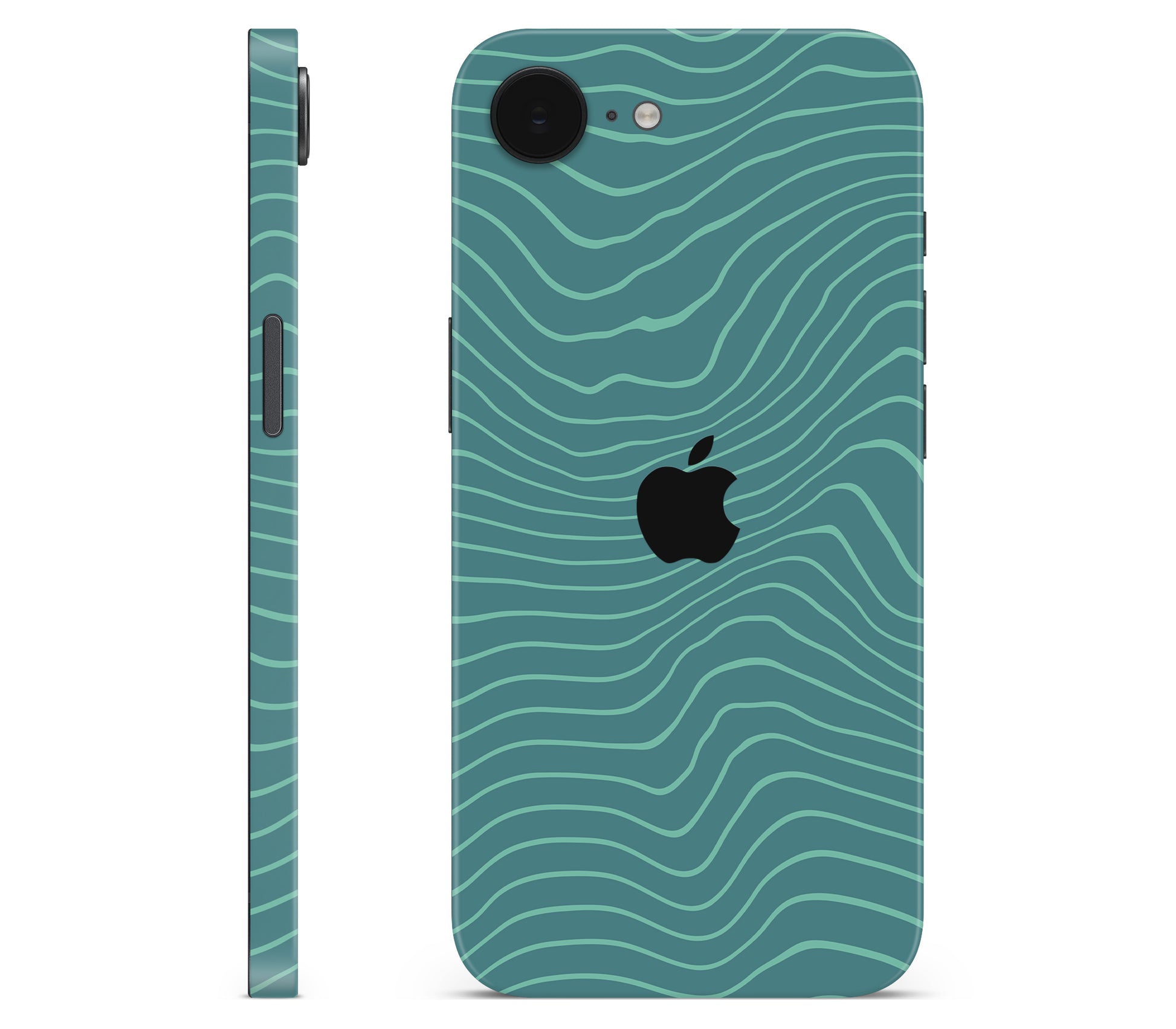iPhone 16e skin, Tide, full wrap with logo cutout