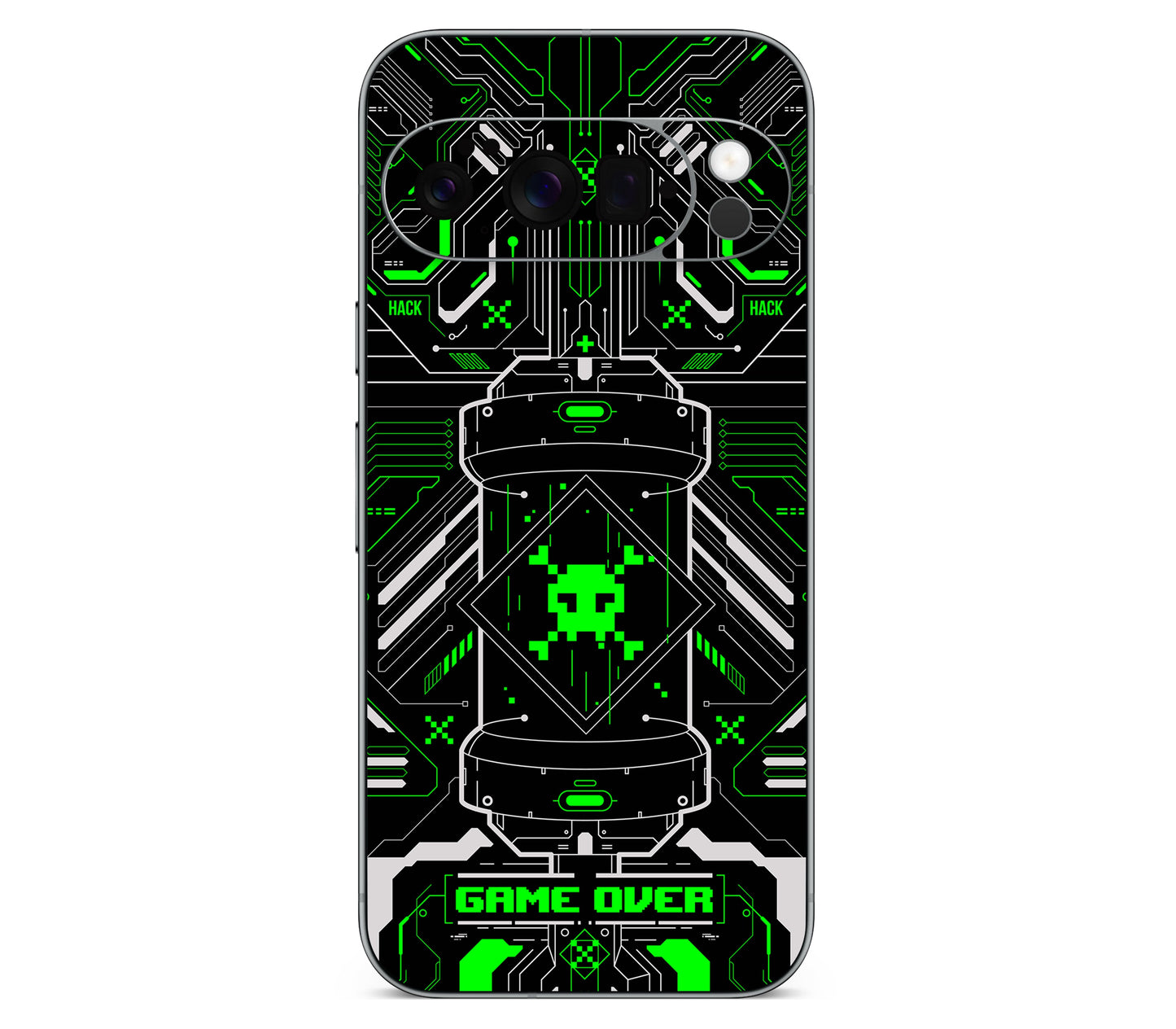 Google Pixel 11 Pro skin, Fatal Error (Acid), back skin
