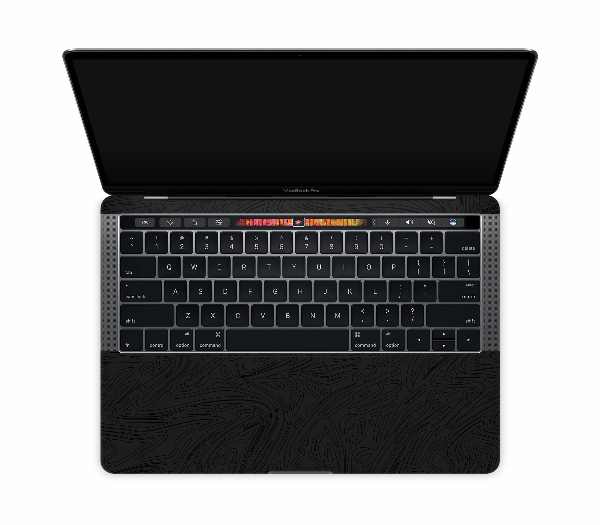MacBook Pro 13" (2016-2019) Touch Bar skin, Black Ice, inside skin