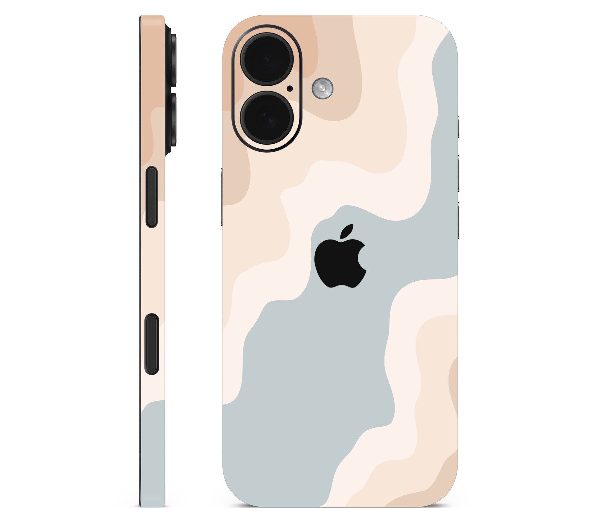 iPhone 17 skin, Drift (Haze), full wrap with logo cutout