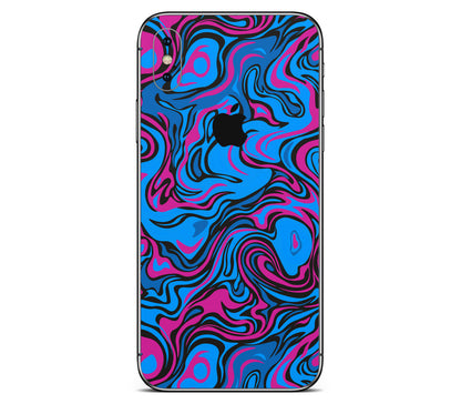 iPhone XS Max skin, Brain Drain, back skin with logo cutout