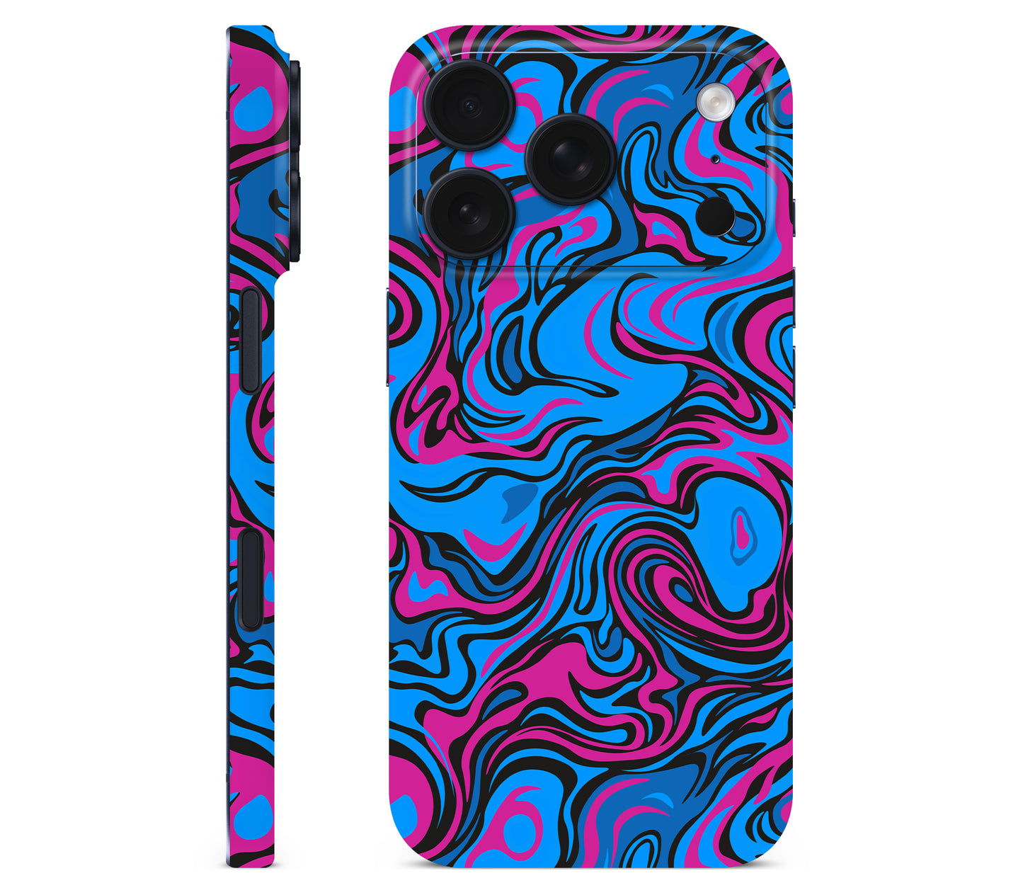 iPhone 17 Pro Max skin, Brain Drain, full wrap without logo cutout