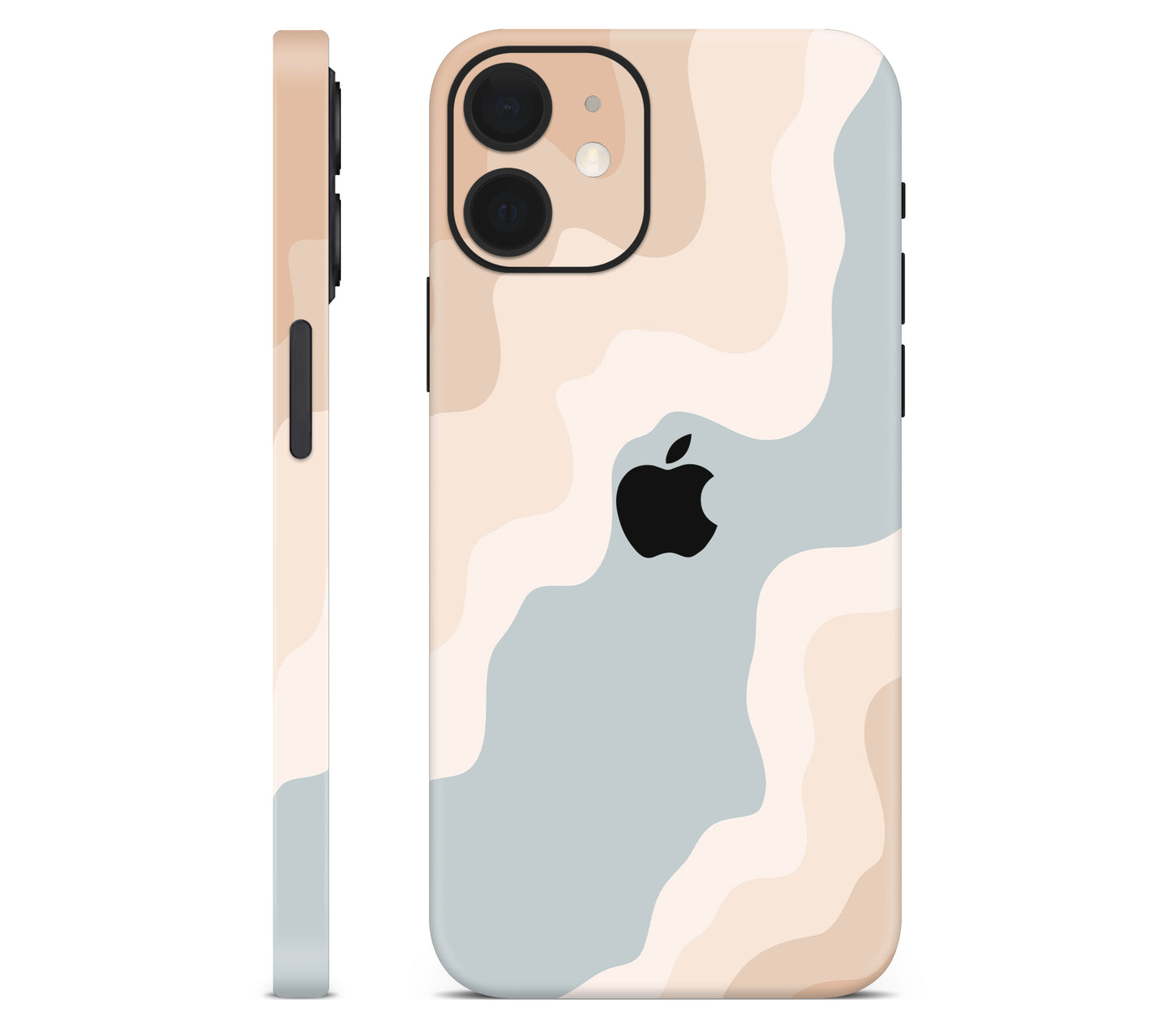 iPhone 12 skin, Drift (Haze), full wrap with logo cutout