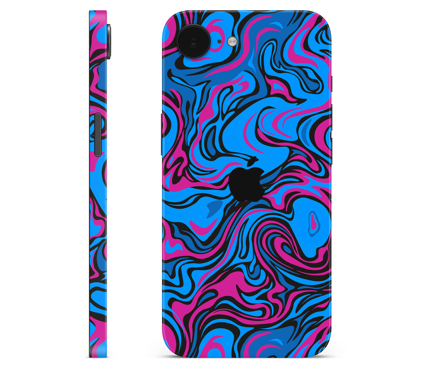 iPhone 17e skin, Brain Drain, full wrap with logo cutout