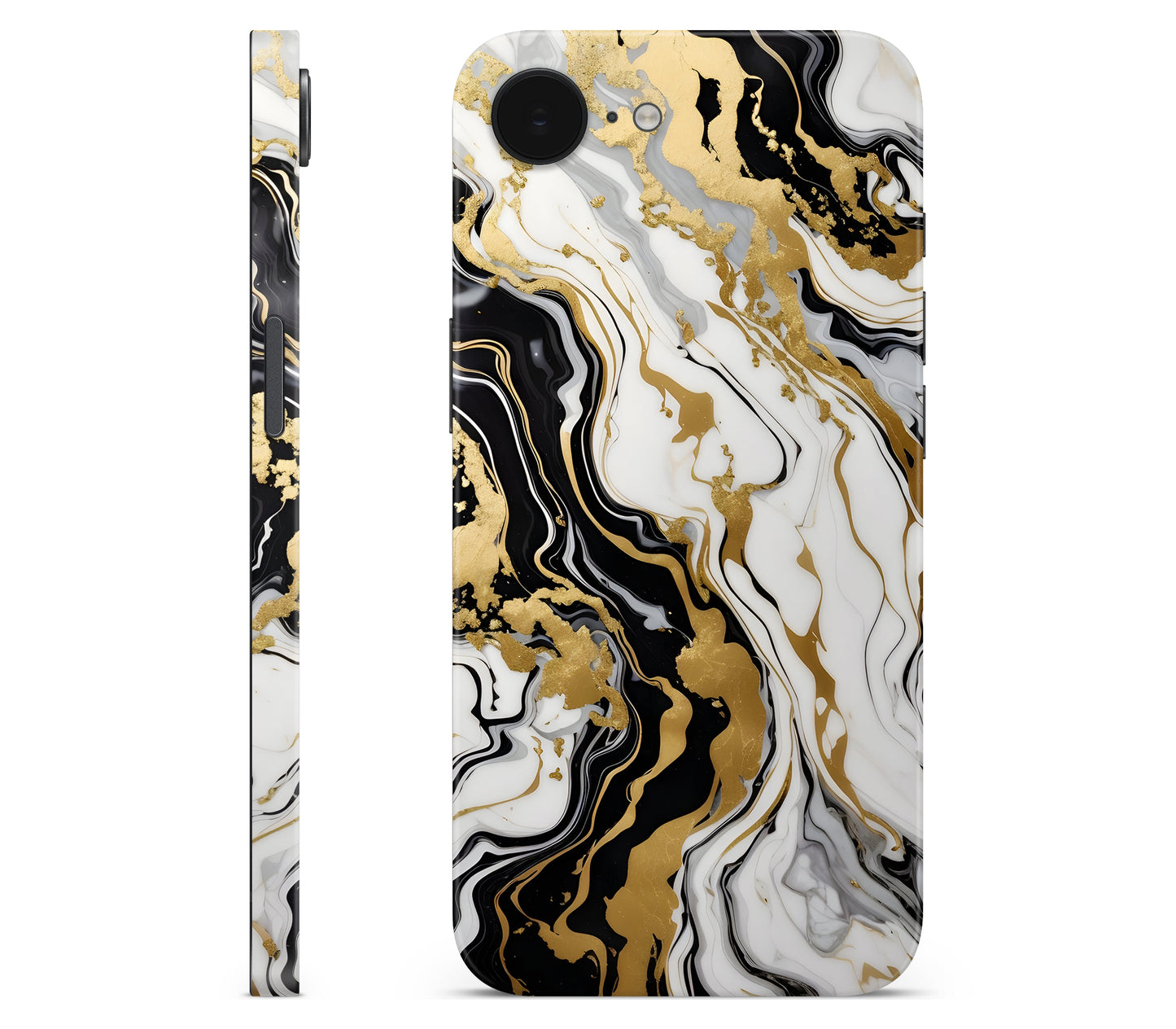 iPhone 17e skin, Gold Flare, full wrap without logo cutout