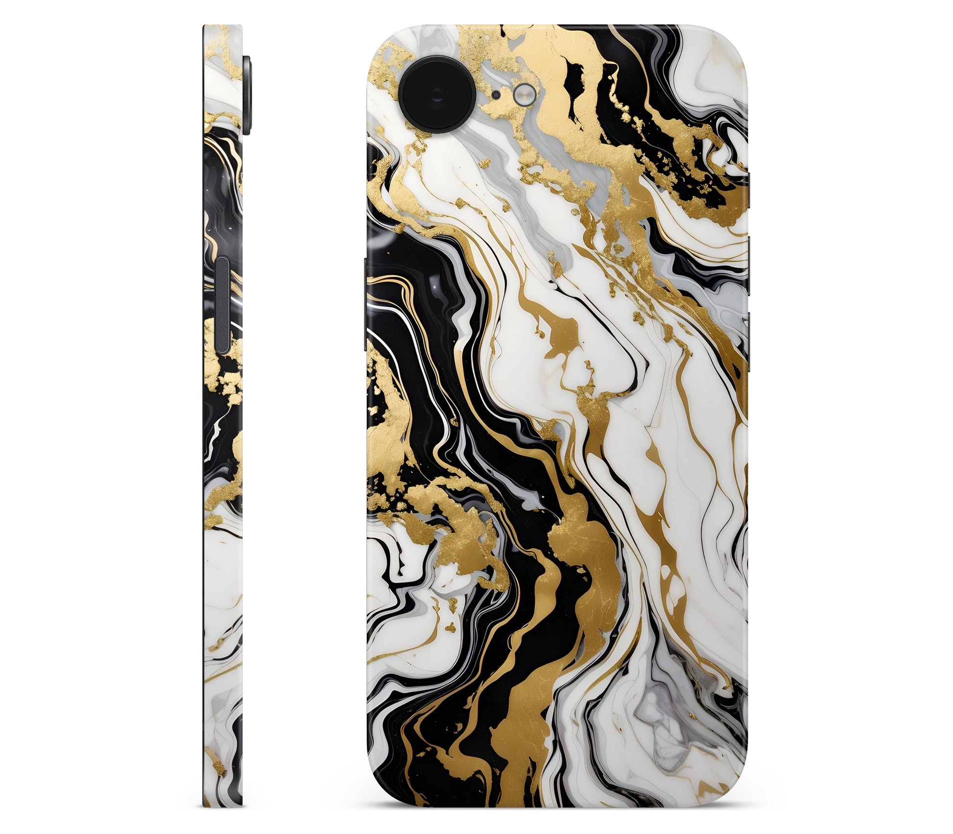 iPhone 17e skin, Gold Flare, full wrap without logo cutout