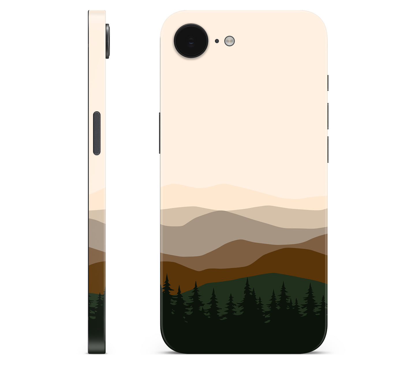 iPhone 16e skin, Sierra Dusk, full wrap without logo cutout