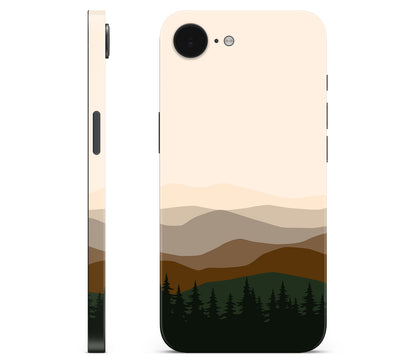 iPhone 16e skin, Sierra Dusk, full wrap without logo cutout