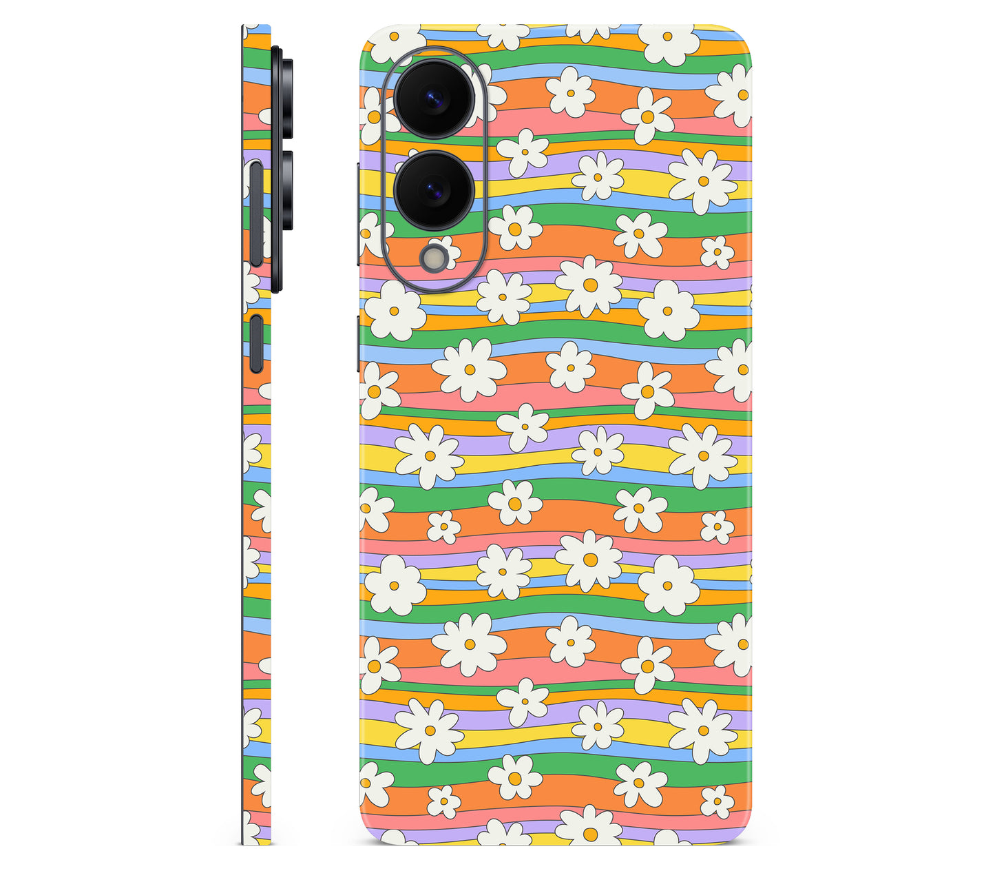 Galaxy S25 Edge skin, Daisy Drift, full wrap skin