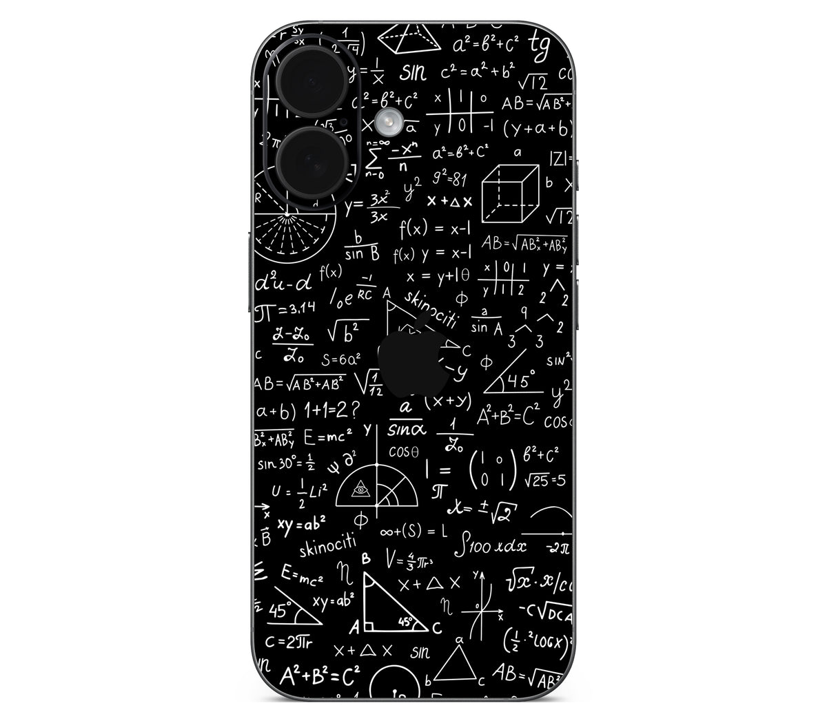 iPhone 17 skin, Math Madness, back skin with logo cutout
