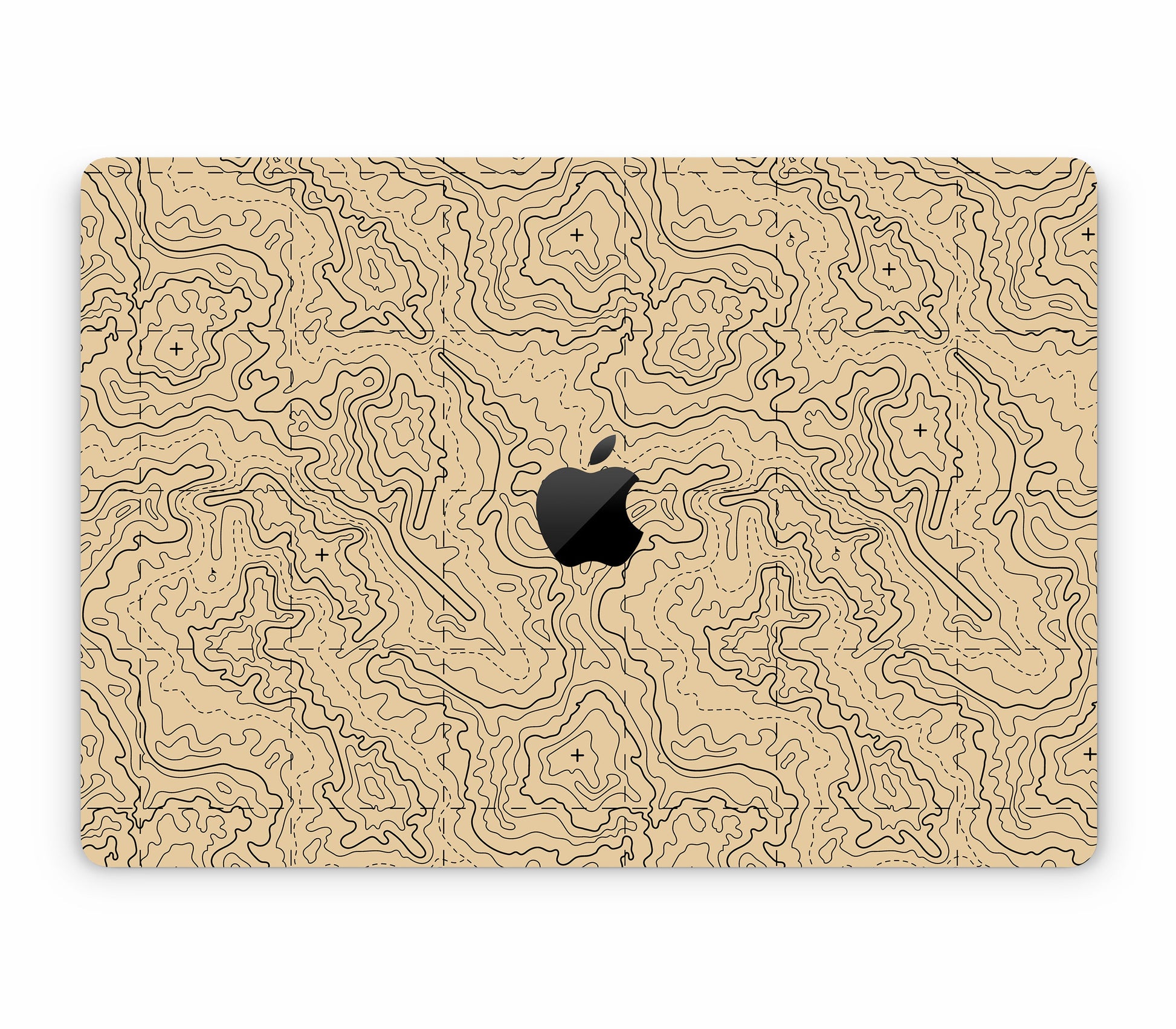 MacBook Air 15" (2025, M4) skin, Lockdown (Sandline), top skin with logo cutout