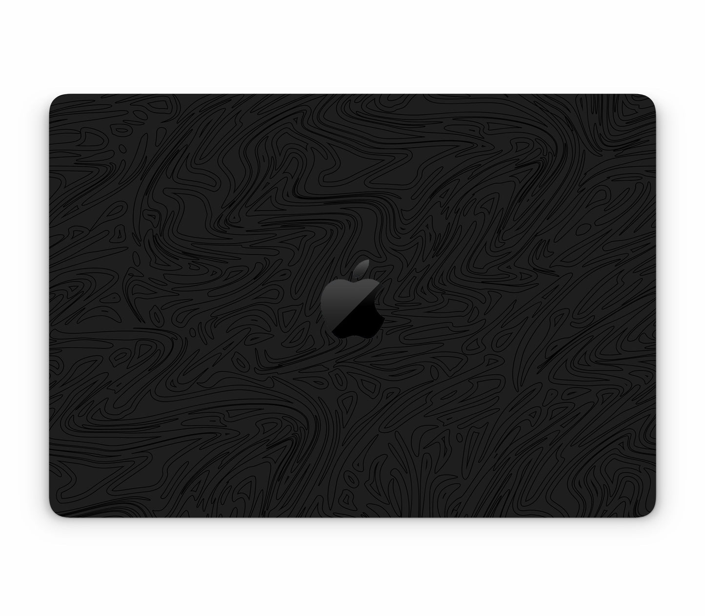 MacBook Pro 16" (2024, M4) skin, Black Ice, top skin with logo cutout