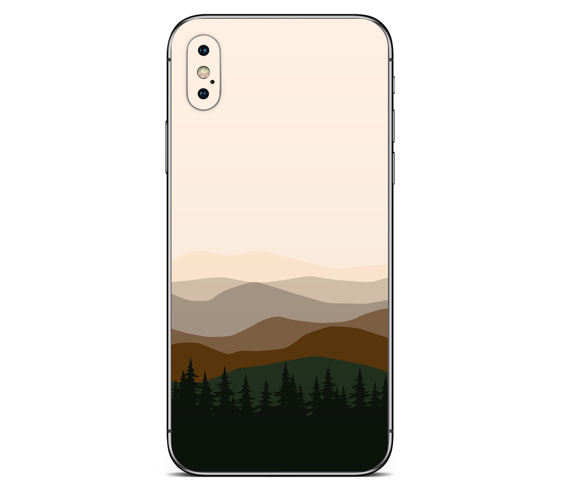 iPhone XS skin, Sierra Dusk, back skin without logo cutout