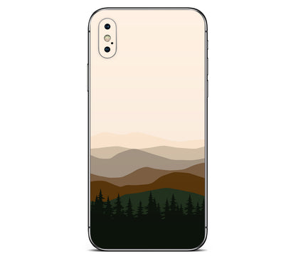 iPhone X skin, Sierra Dusk, back skin without logo cutout