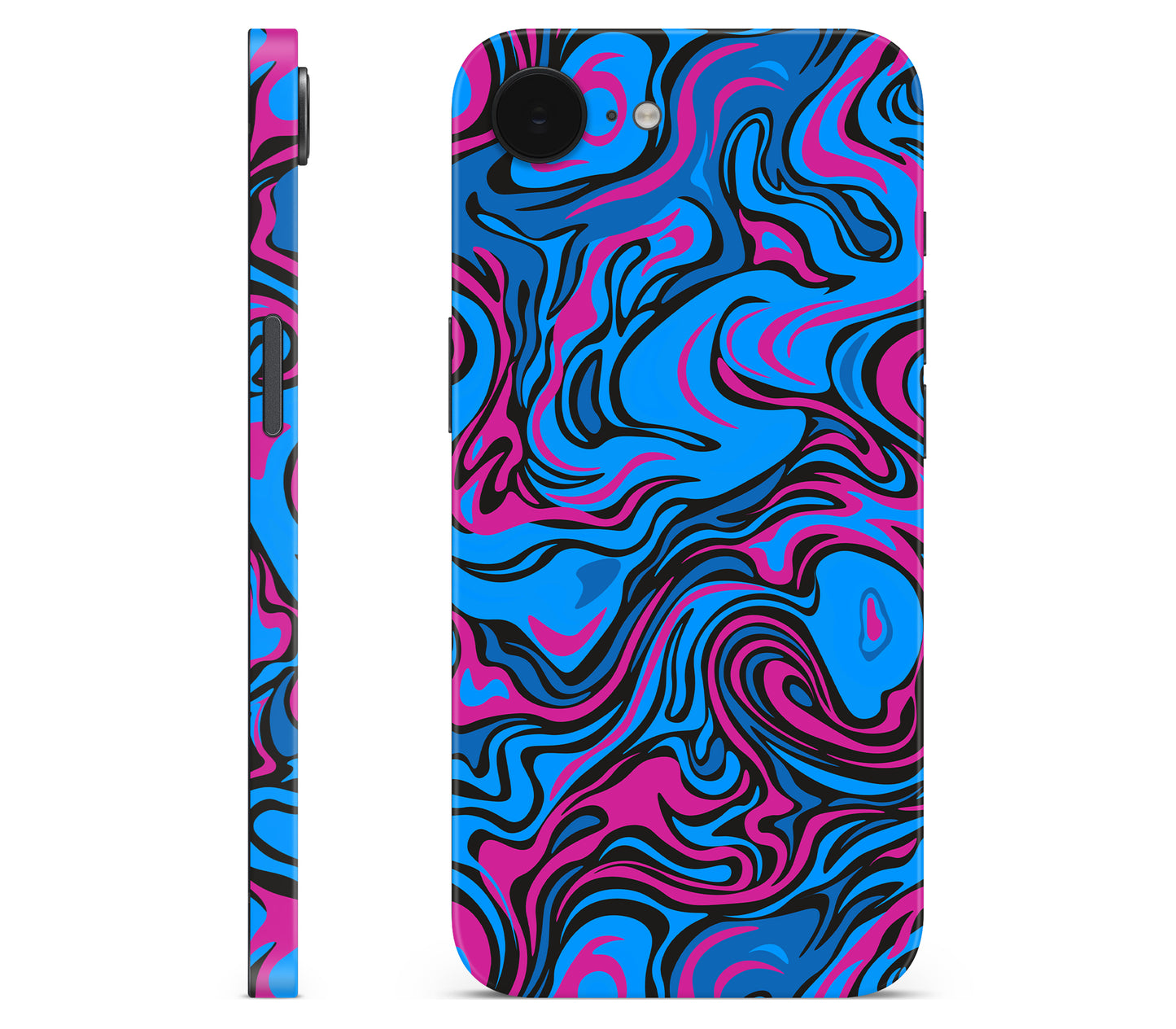iPhone 16e skin, Brain Drain, full wrap without logo cutout