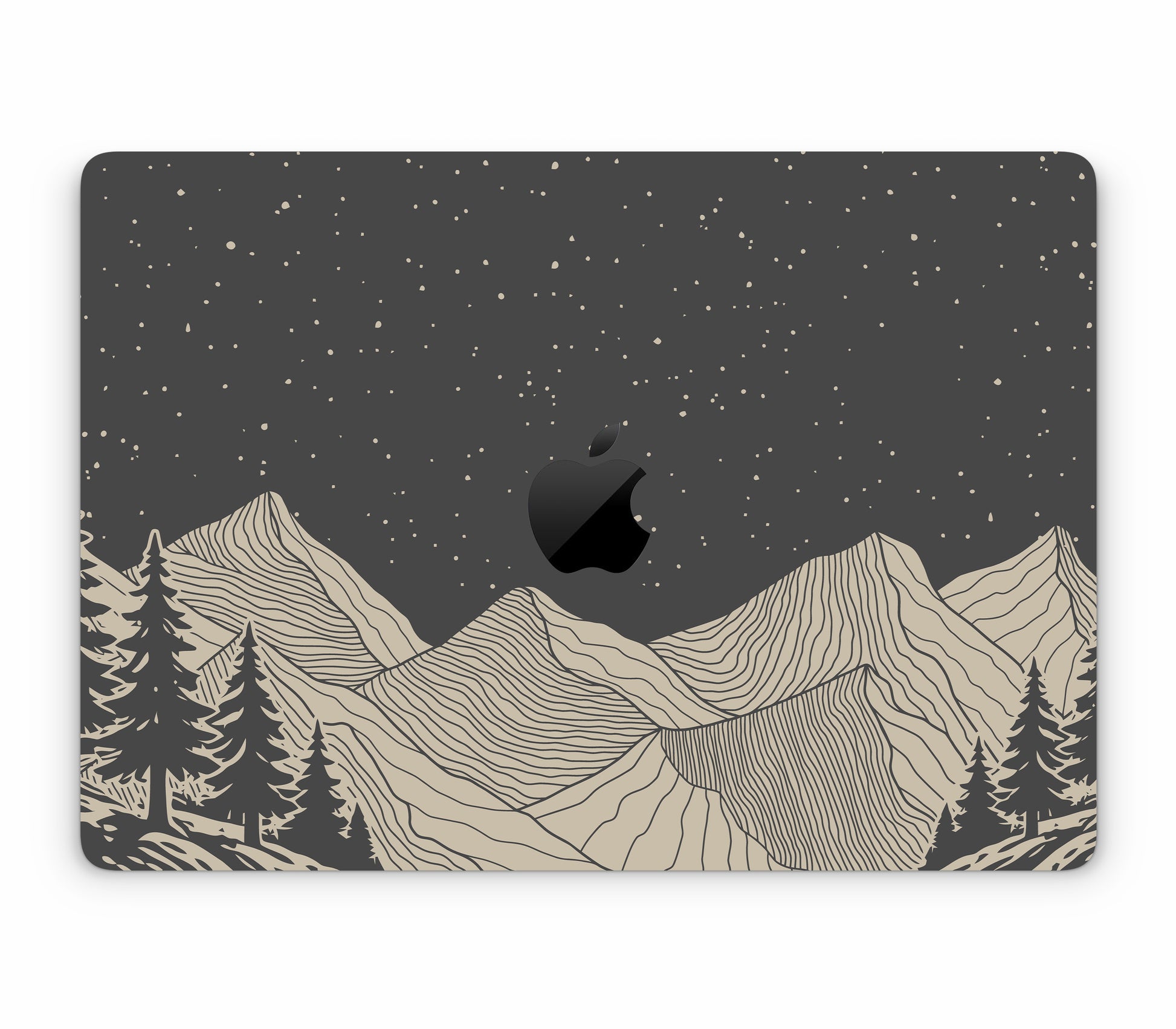 MacBook Air 13" (2012 - 2017) skin, Nightline, top skin with logo cutout
