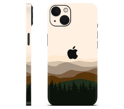 iPhone 13 Mini skin, Sierra Dusk, full wrap with logo cutout