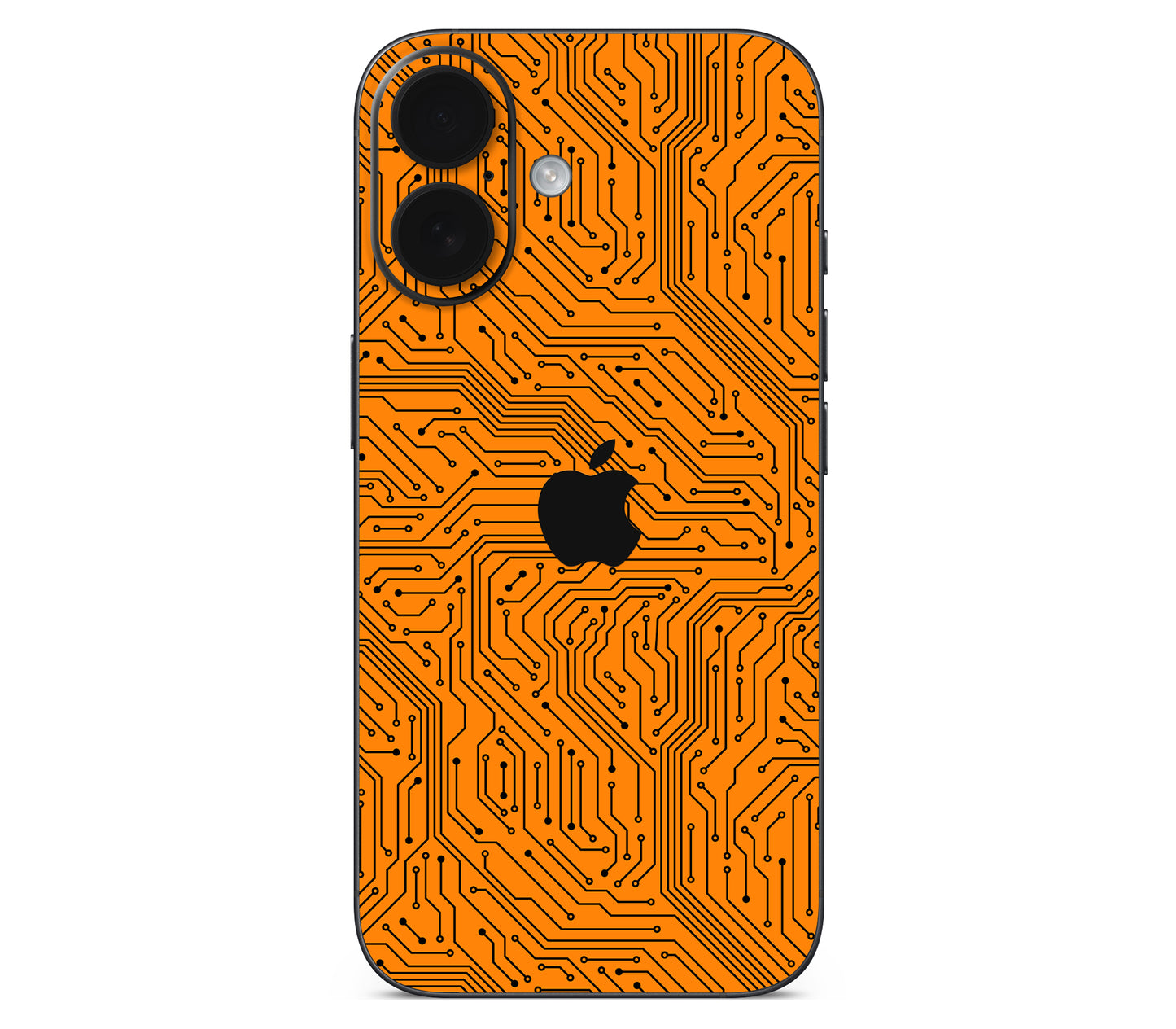 iPhone 16 skin, Pulse Grid, back skin with logo cutout