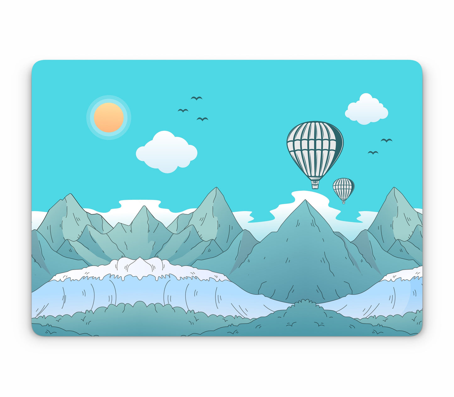MacBook Air 13" (2025, M4) skin, Altitude Error, top skin without logo cutout