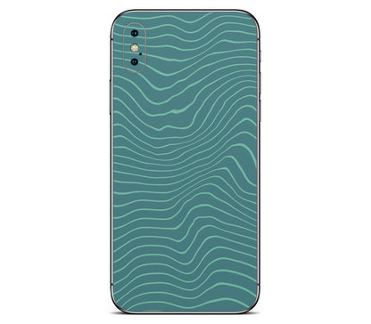 iPhone X skin, Tide, back skin without logo cutout