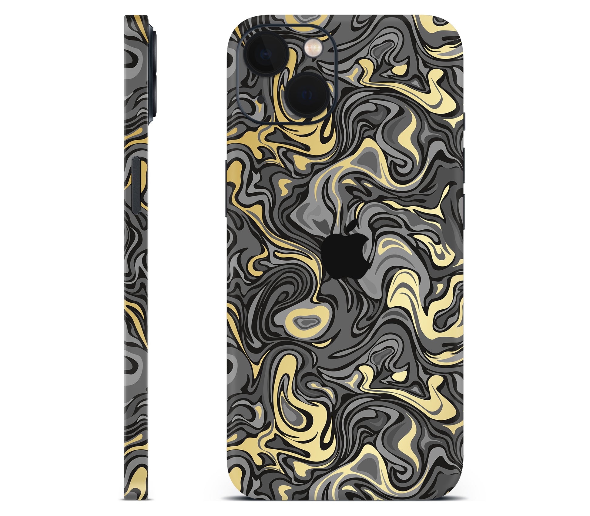 iPhone 13 Mini skin, Damnation, full wrap with logo cutout