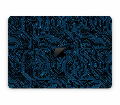 MacBook Pro 16" (2024, M4) skin, Eternal Blue, top skin with logo cutout