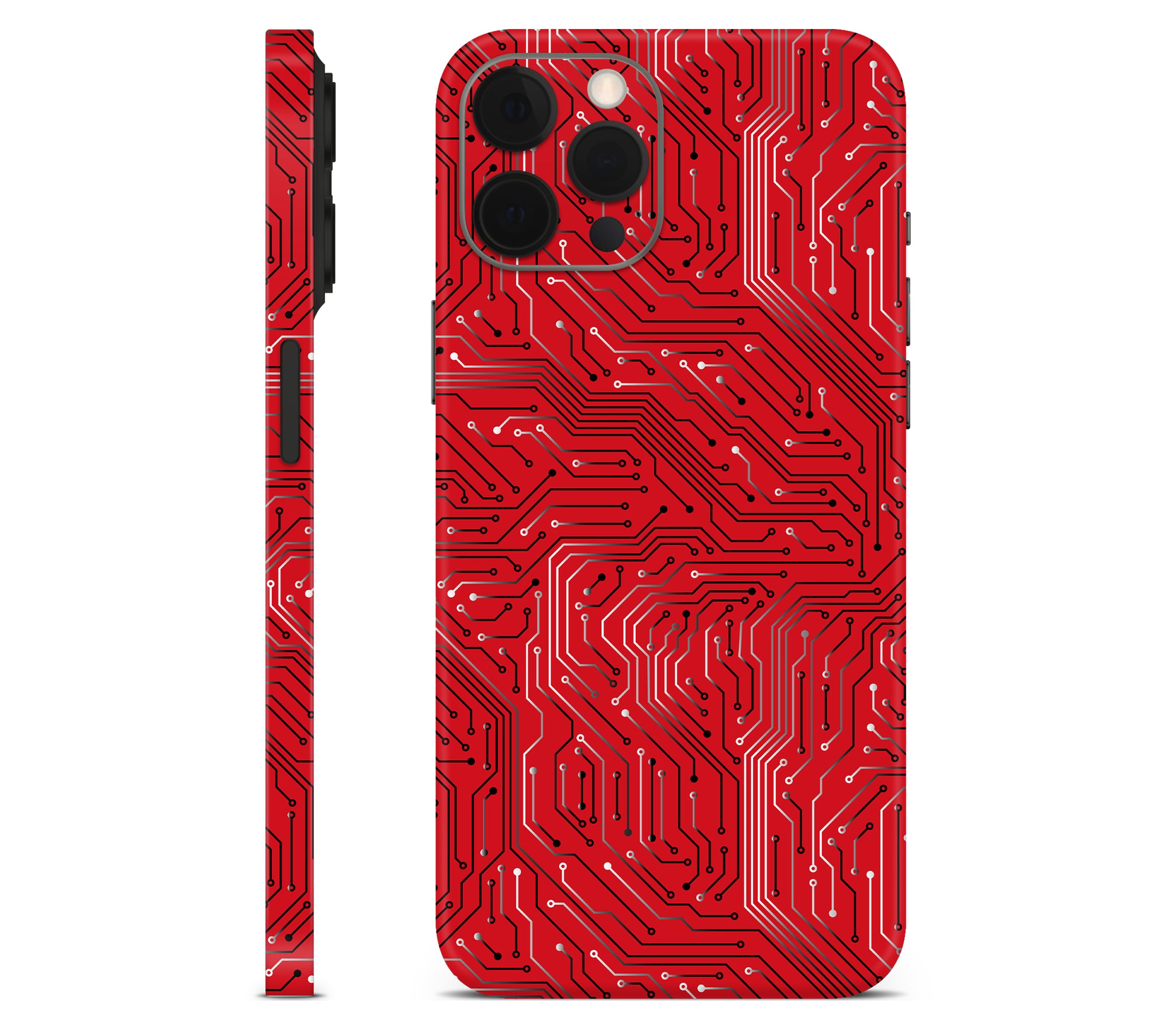 iPhone 12 Pro skin, REDLINE, full wrap without logo cutout