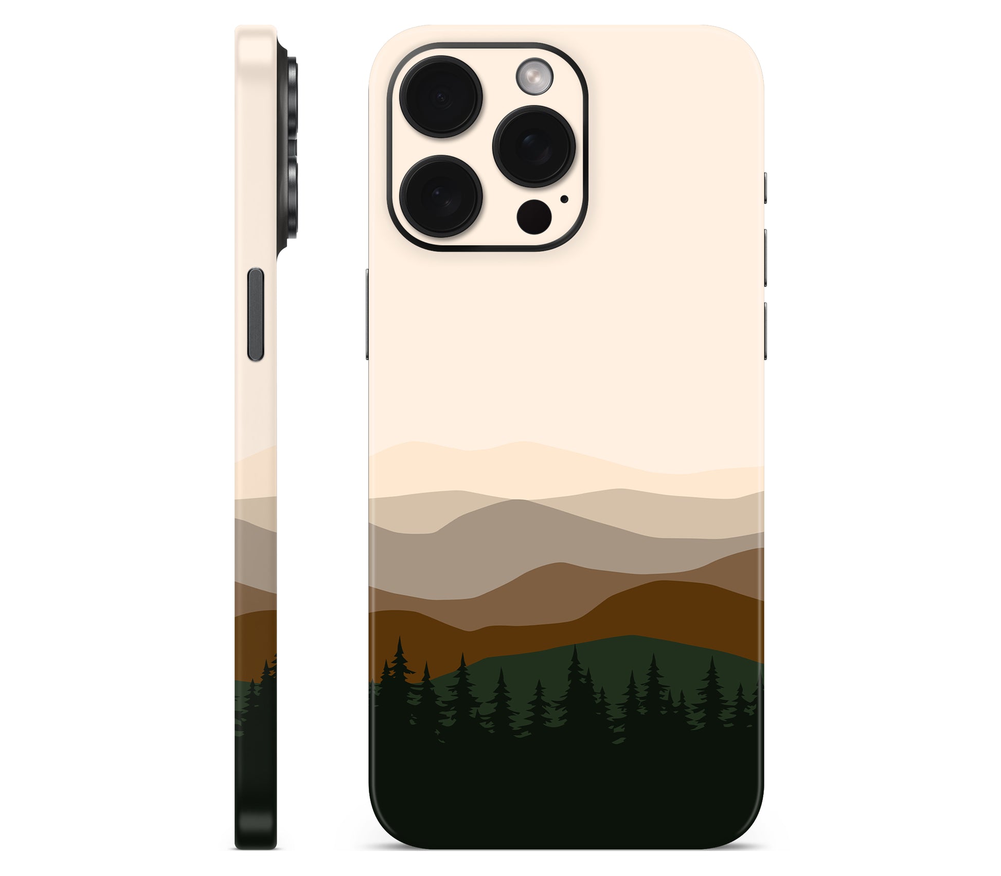 iPhone 15 Pro skin, Sierra Dusk, full wrap without logo cutout
