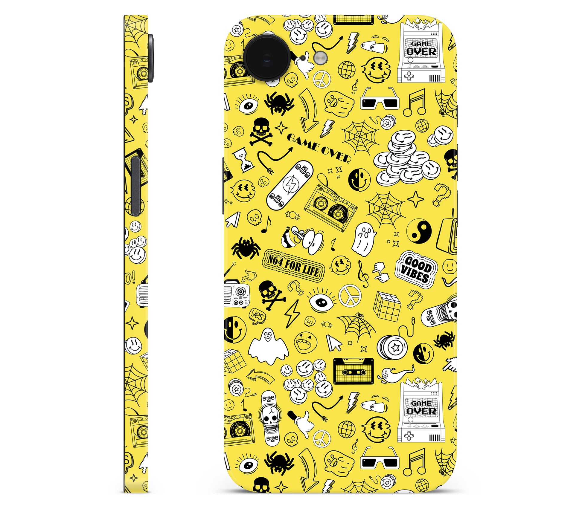 iPhone 17e skin, 90’s Nostalgia, full wrap without logo cutout